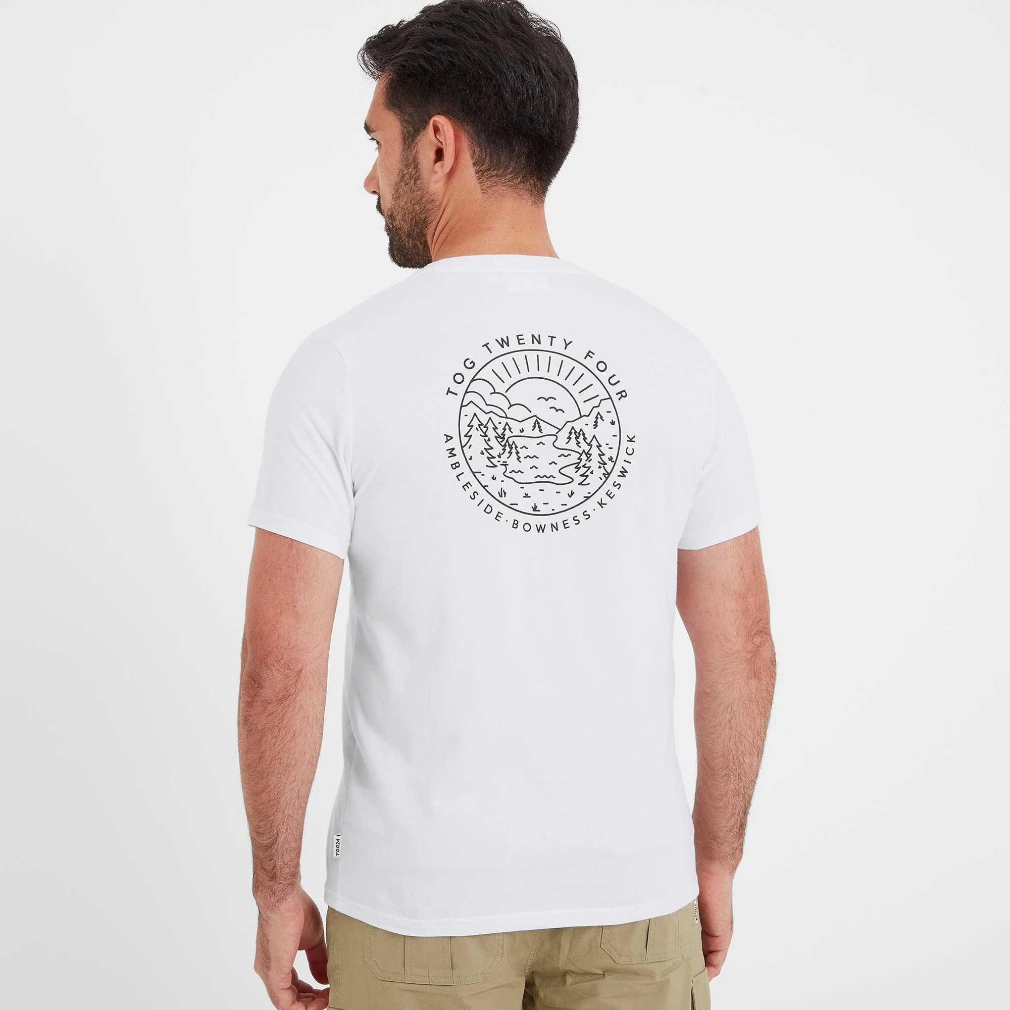 Lakes Mens 100% Cotton Supersoft T-Shirt - White - Image 3