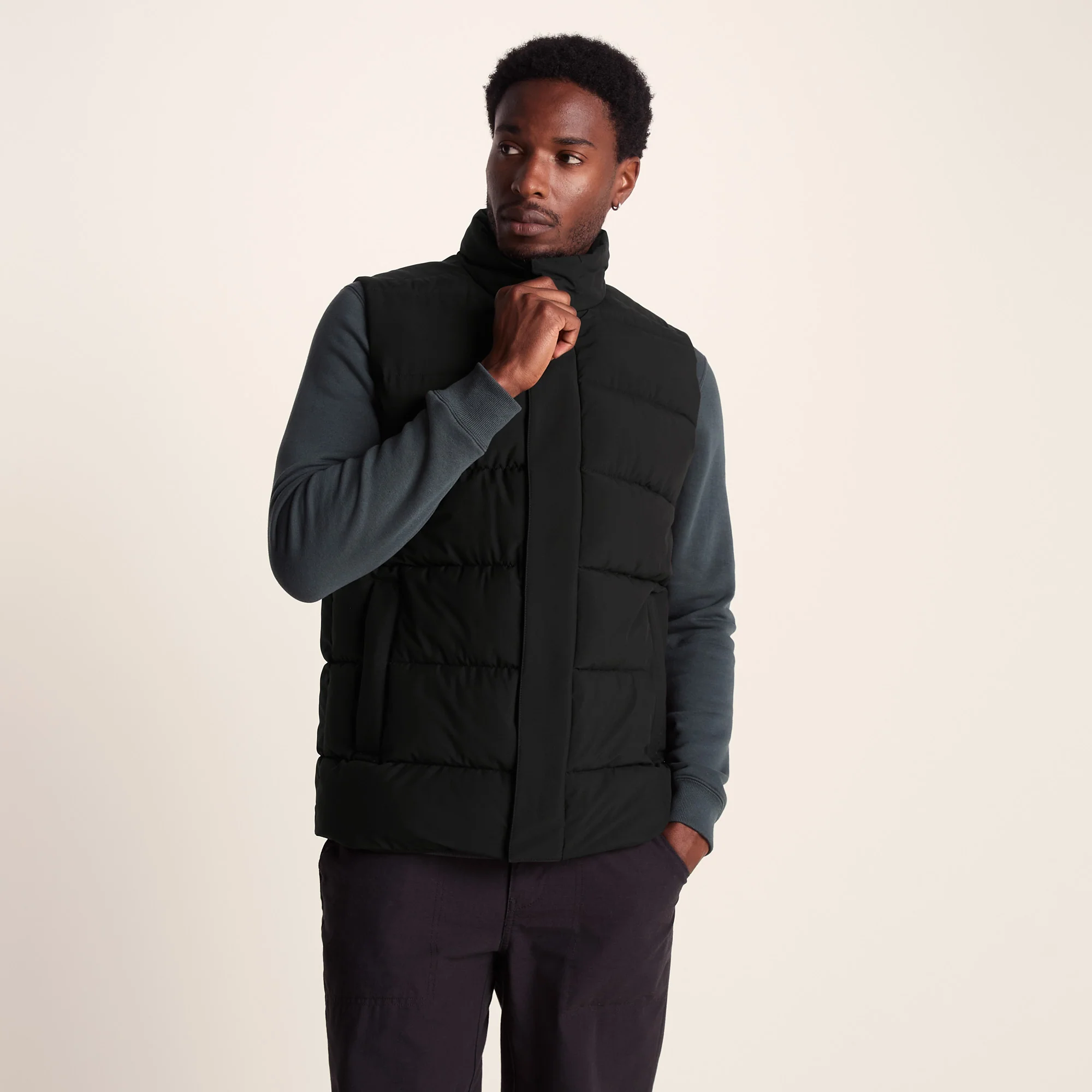 Leighton Mens Shower Resistant Insulated Gilet - Black - Image 2
