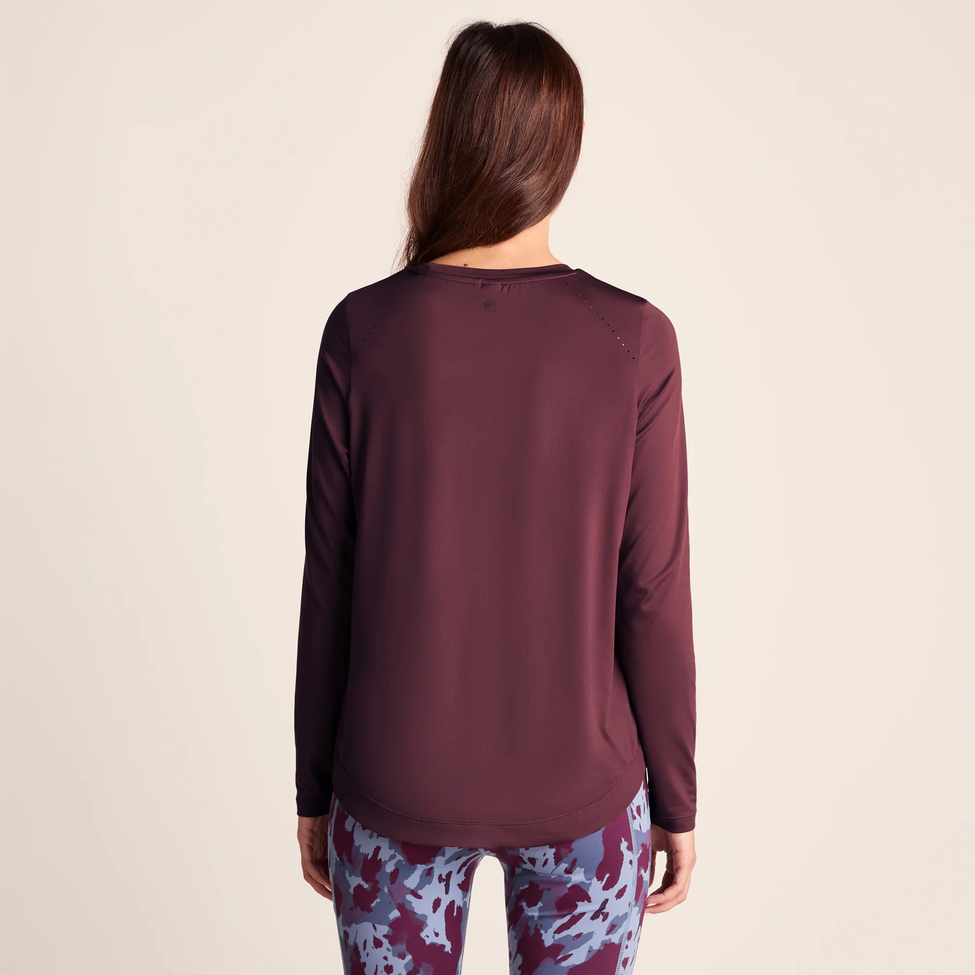 Leonie Womens Long Sleeve Performance Top - Black Raspberry - Image 3
