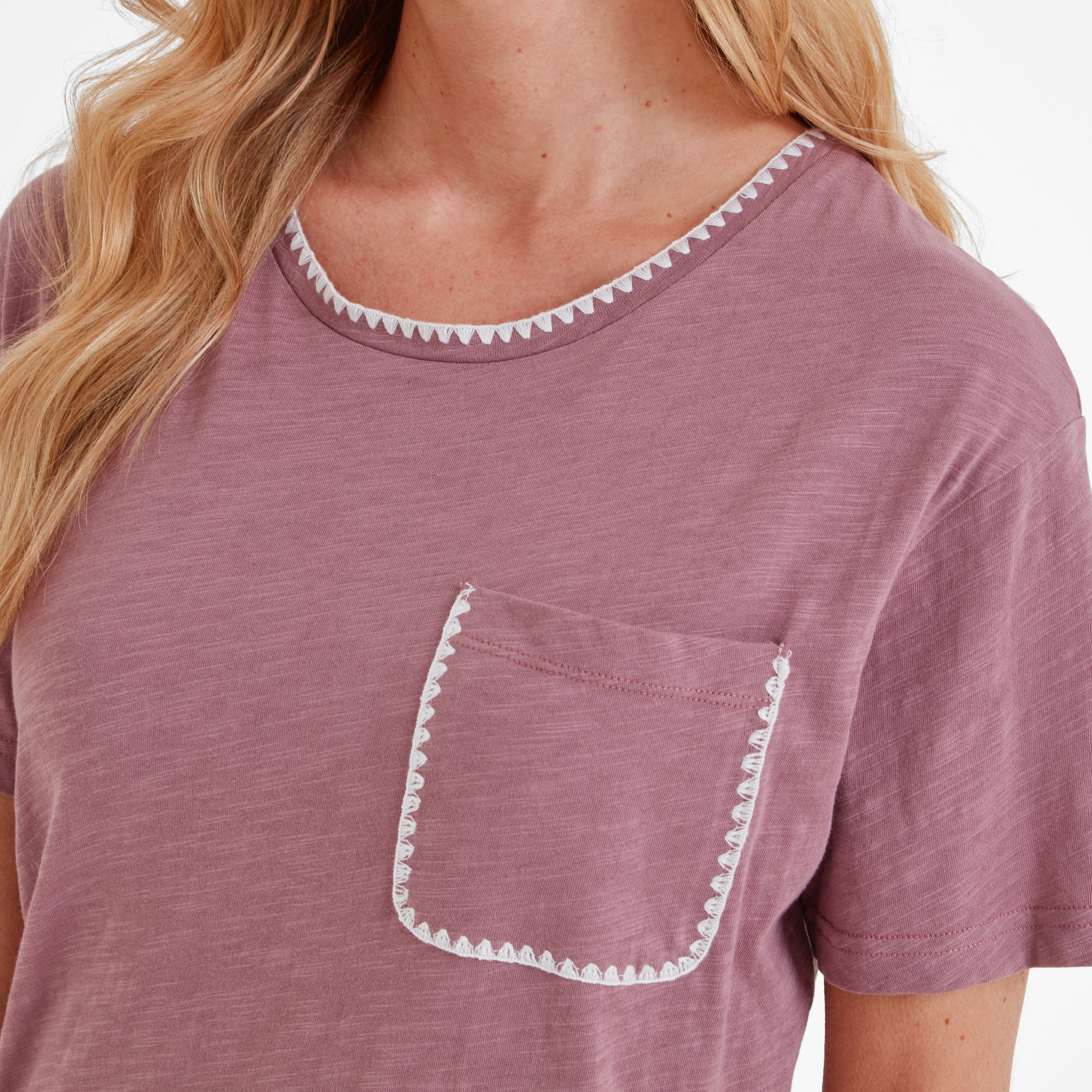 Liana Womens 100% Cotton Supersoft T-Shirt - Mauve - Image 5