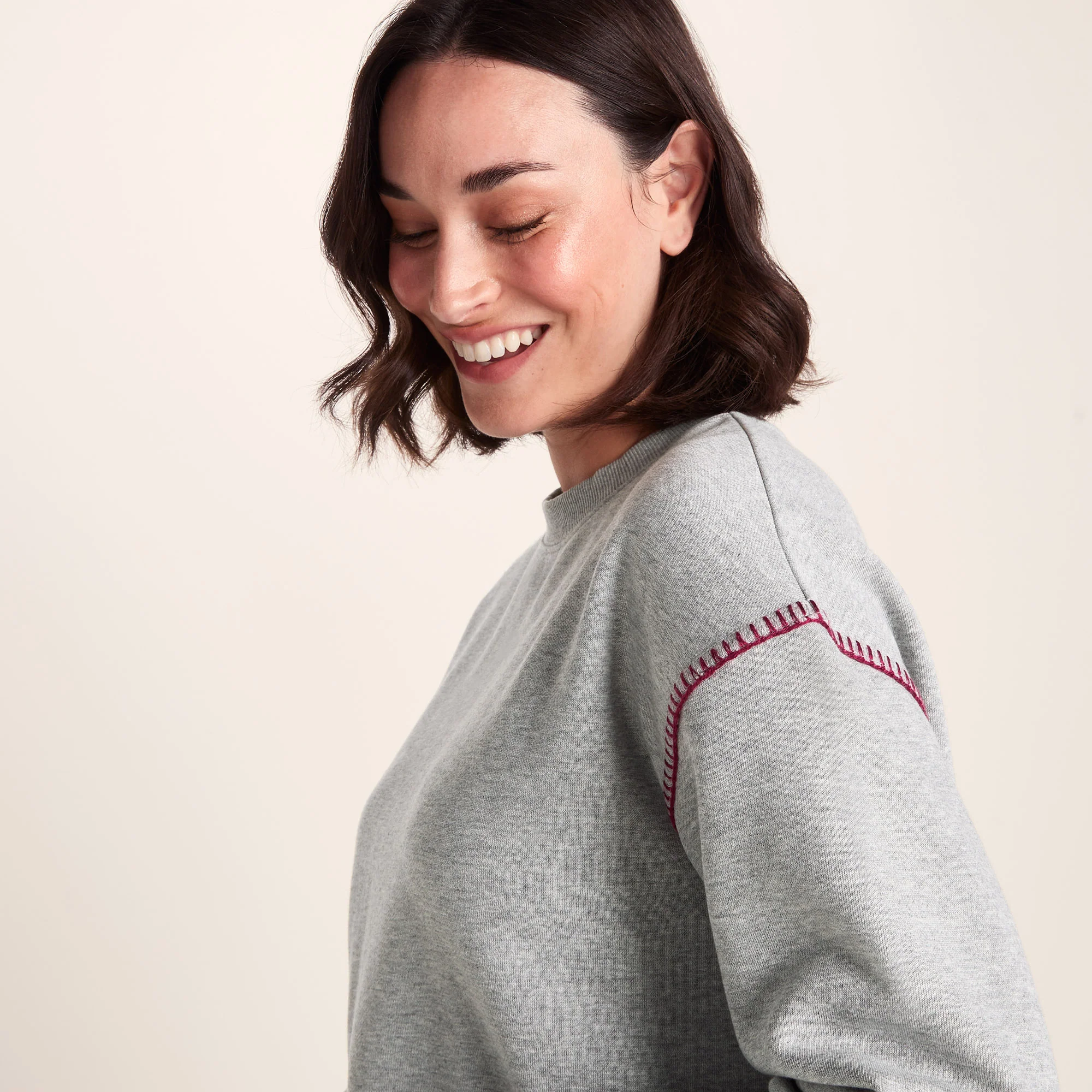 Lillia Womens Supersoft Sweat - Light Grey Marl - Image 5