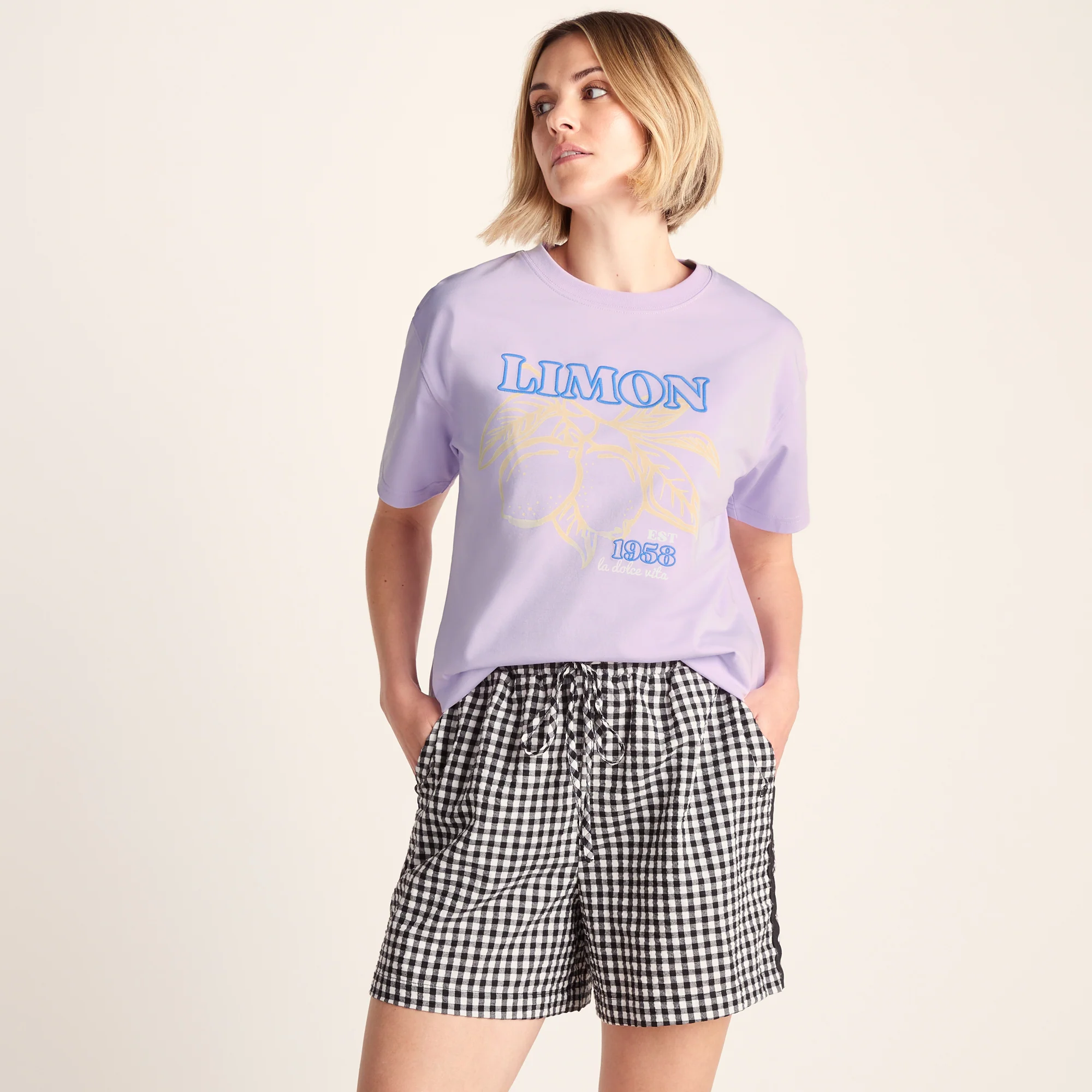 Limon Womens Supersoft Relaxed Fit T-Shirt - Lilac Blossom