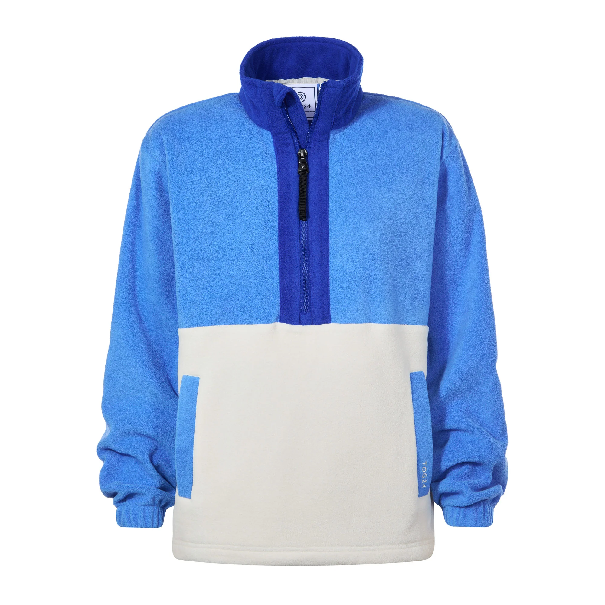 Lowca Womens Relaxed Fit 1/2 Zip Microfleece - Cornflower Blue - Image 7