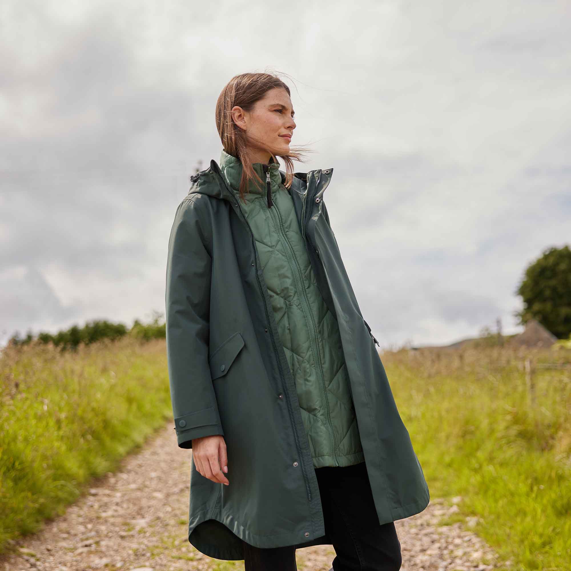 Lyra Womens Waterproof 3in1 Jacket - Racing Green - Image 14