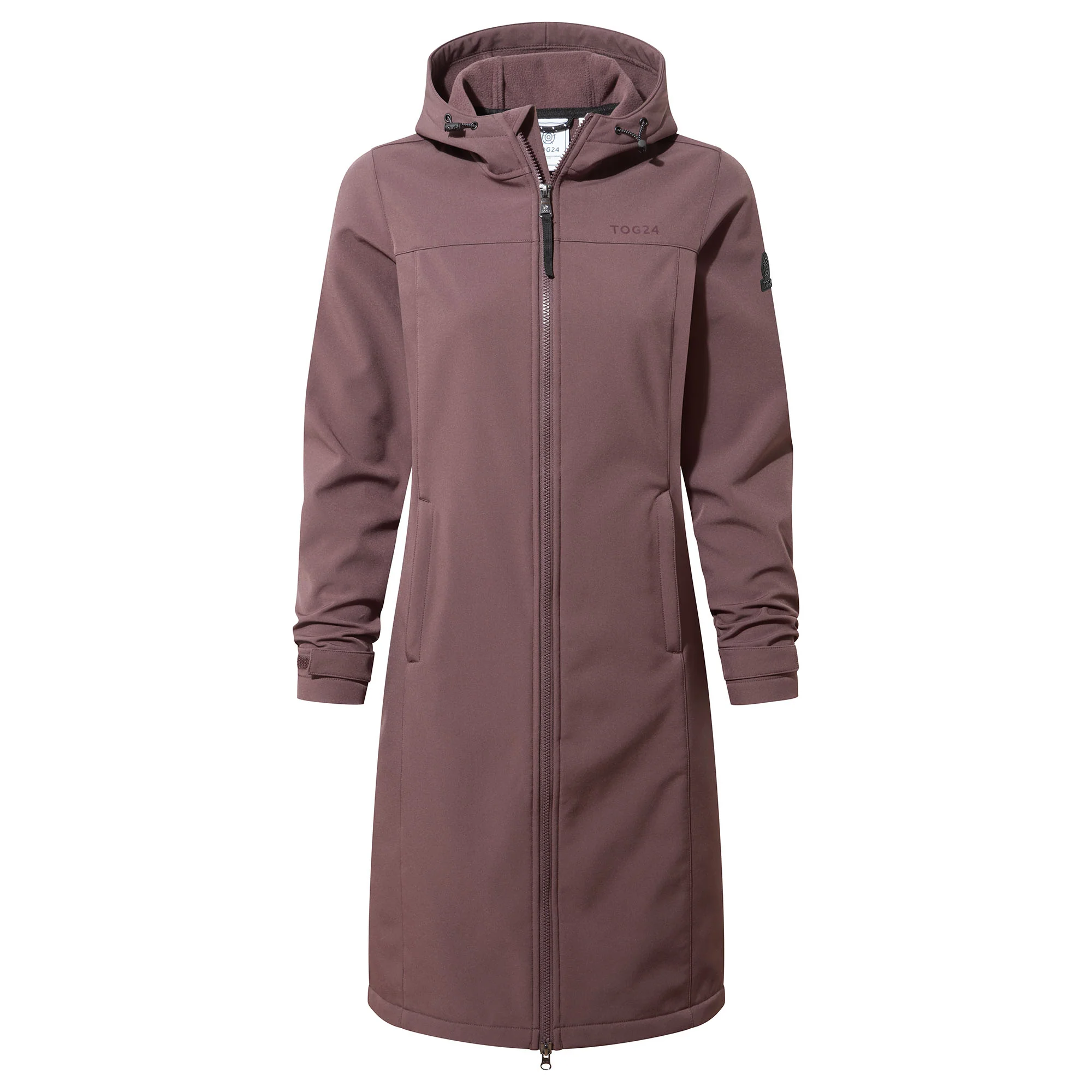 Marina Womens Long Water Resistant Softshell Jacket - Dark Mauve - Image 9