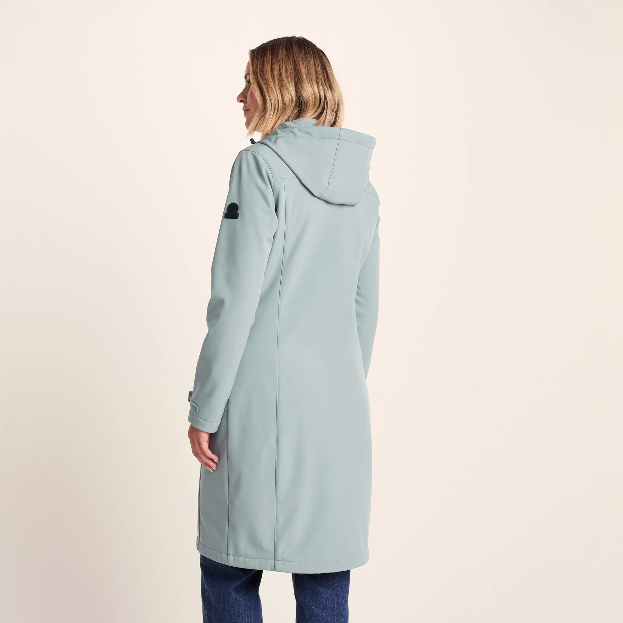 Marina Womens Long Water Resistant Softshell Jacket - Misty Grey - Image 3
