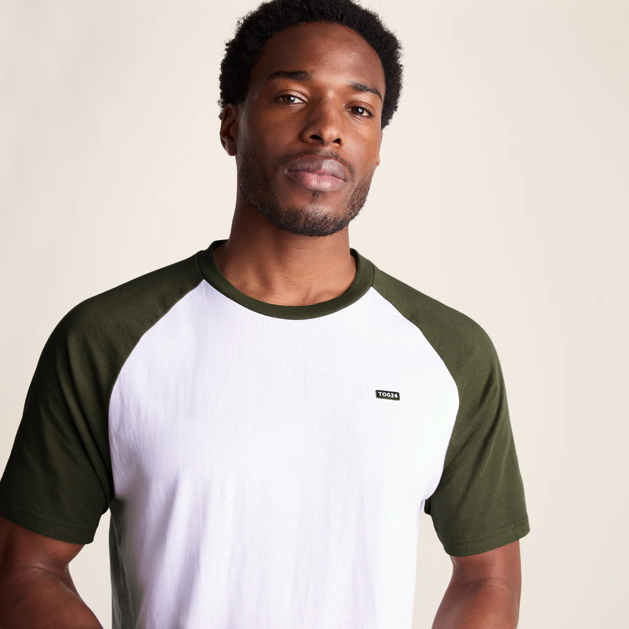McGill Mens 100% Cotton Supersoft T-Shirt - Forage Green/Optic White - Image 5