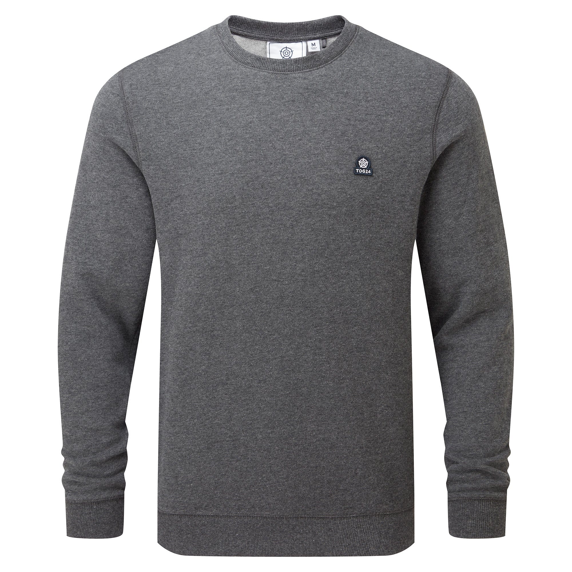 Mellor Mens Supersoft Cotton Rich Sweat - Dark Grey Marl - Image 6