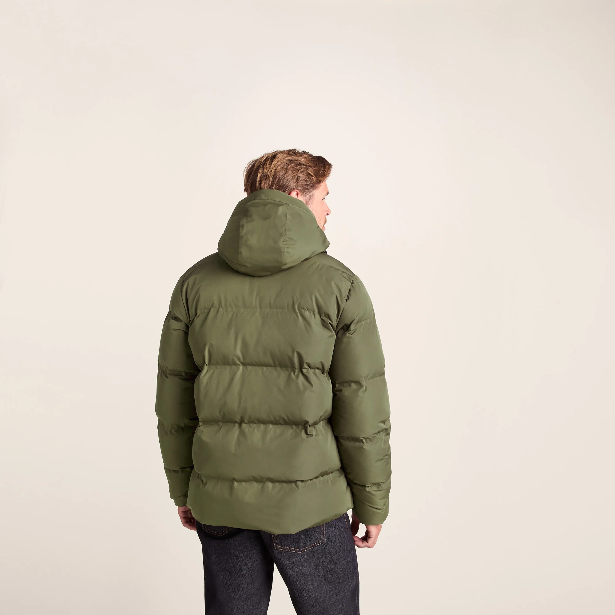 Menka Mens Shower Resistant Insulated Jacket - Khaki - Image 4