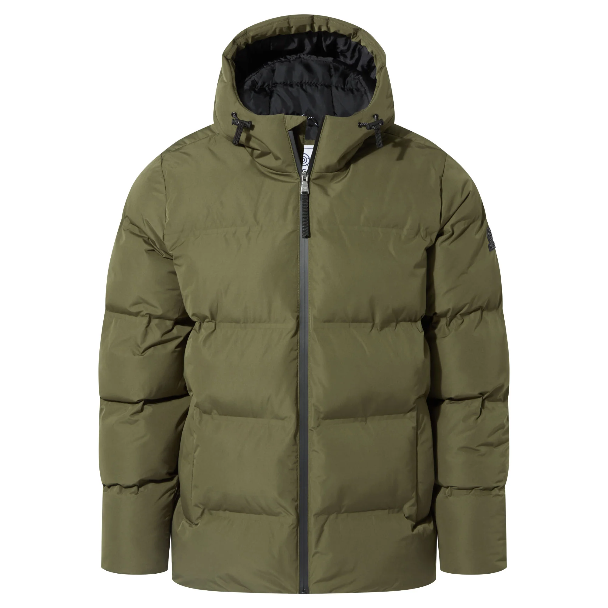 Menka Mens Shower Resistant Insulated Jacket - Khaki - Image 9