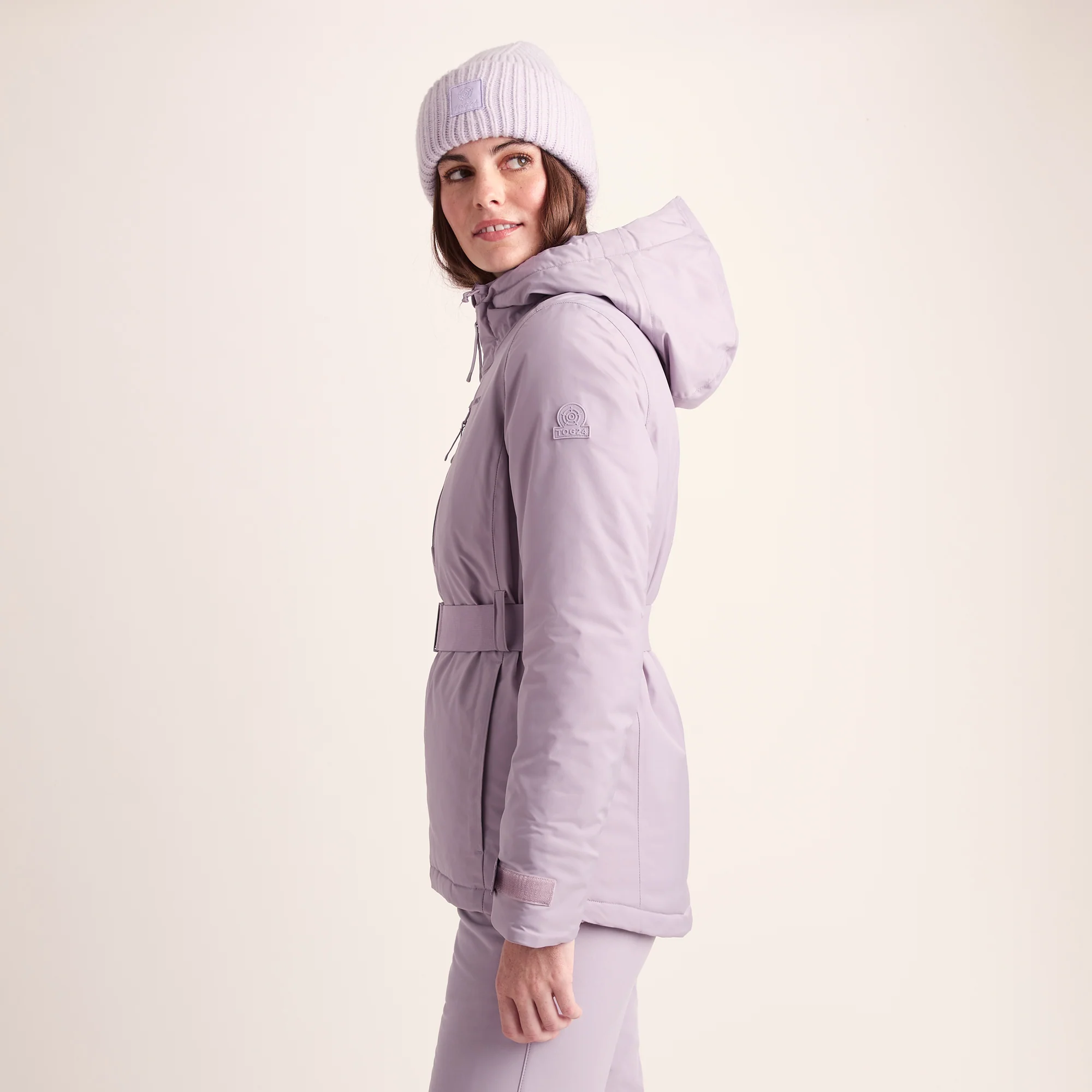 Meribel Womens Performance Waterproof Ski Jacket - Lavender Grey - Image 4