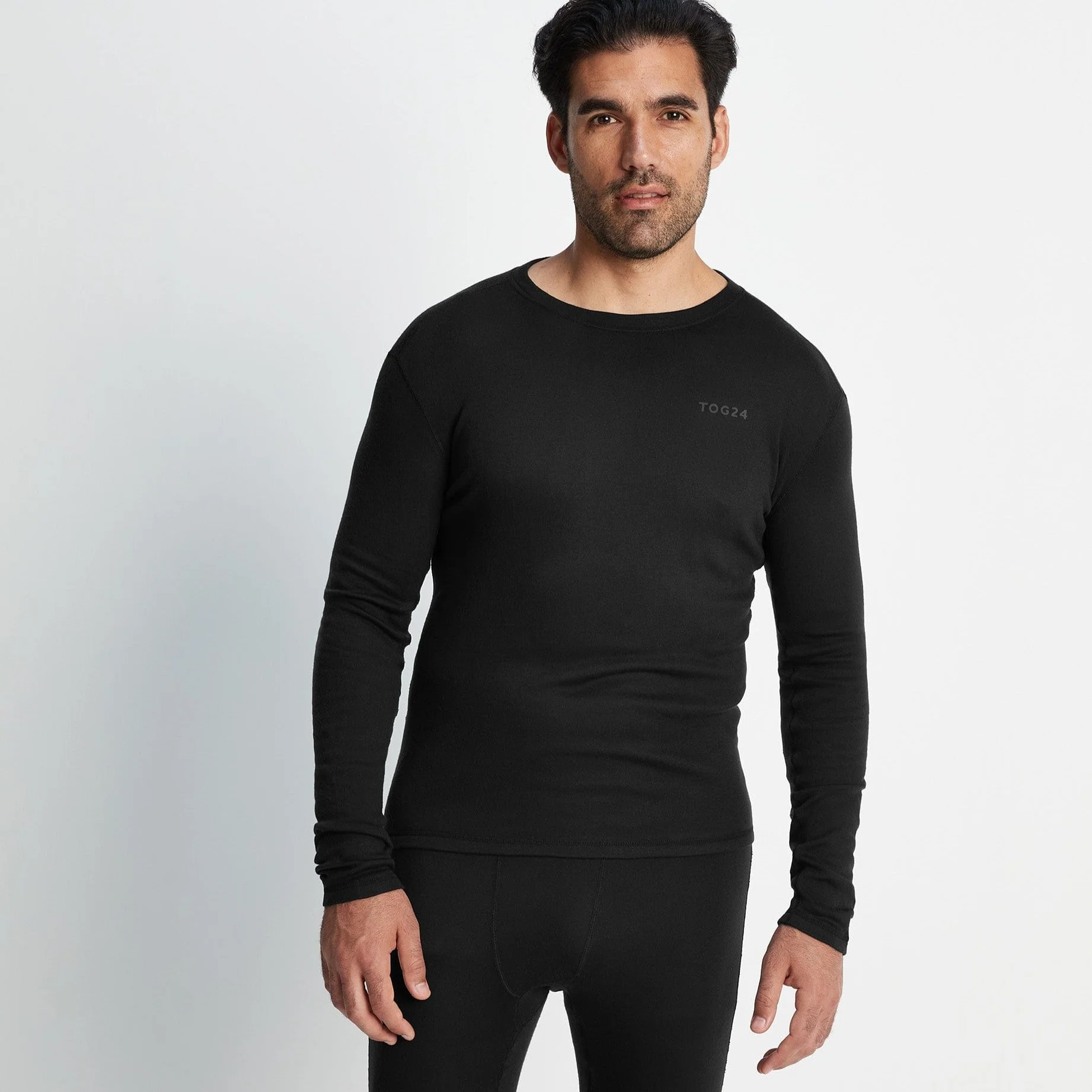 Meru Mens Cashmere Touch Base Layer Set - Black - Image 3