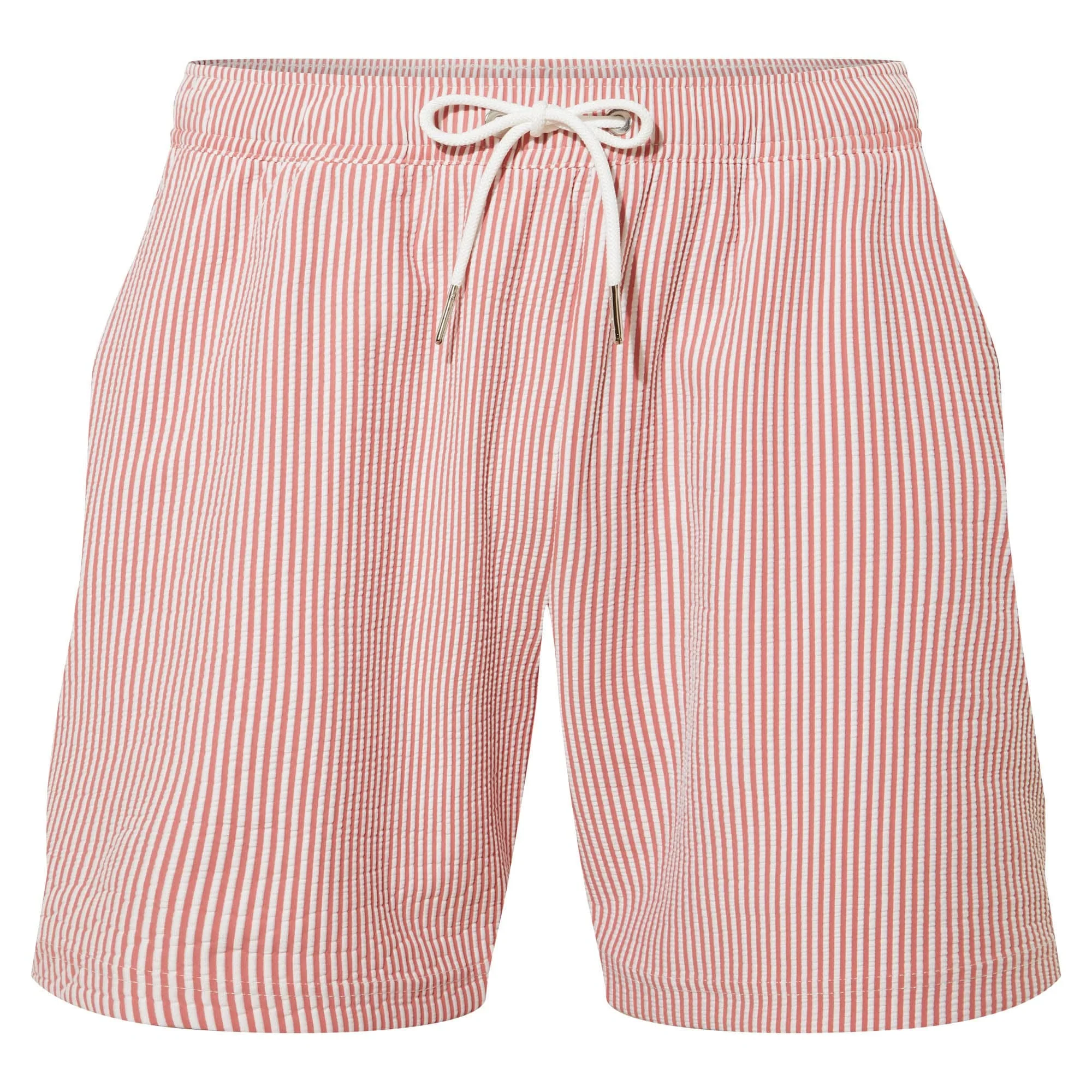 Micah Mens Swimming Shorts - Washed Red Stripe - Image 5