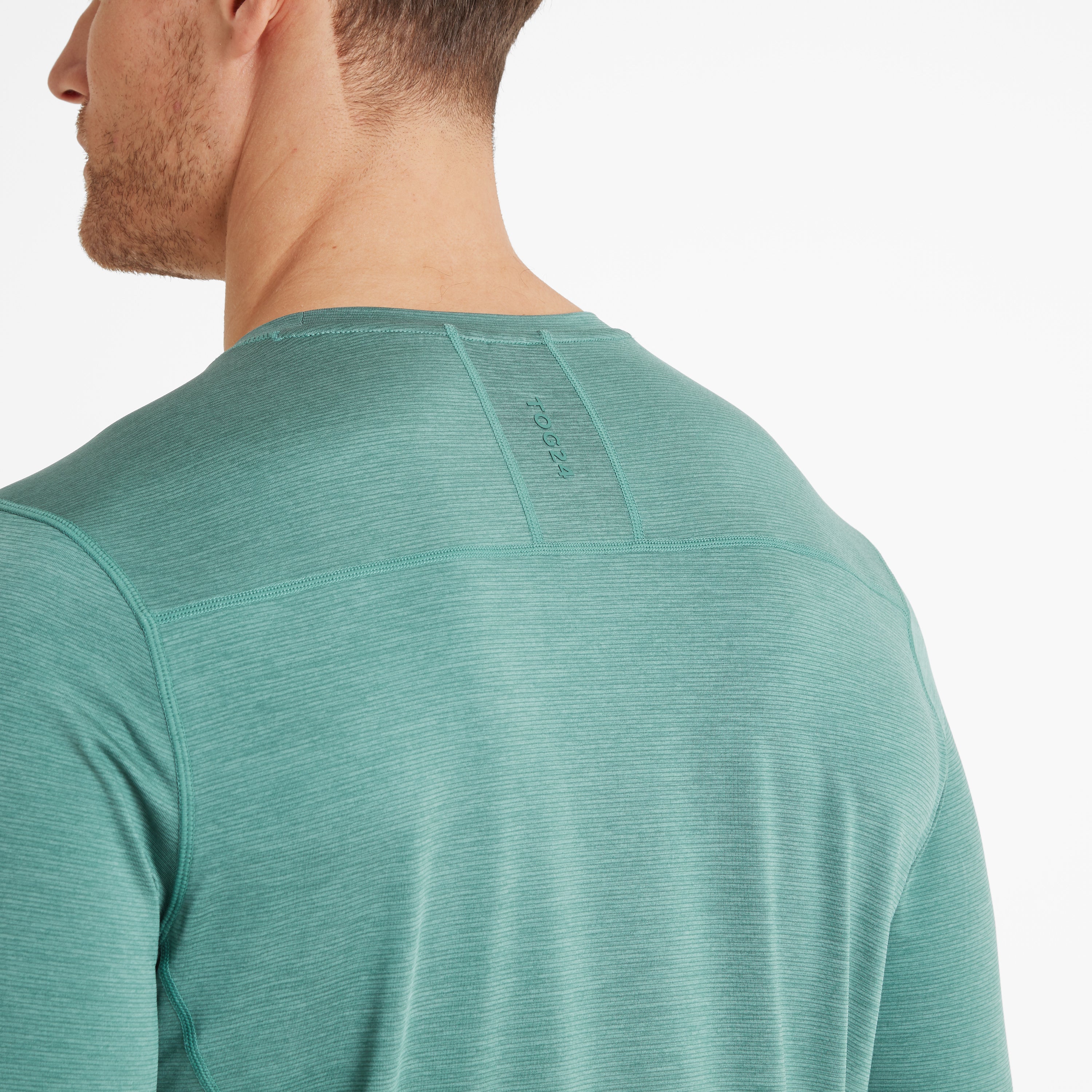 Mittel Mens Long Sleeve Performance Top - Seafoam Green Marl - Image 5