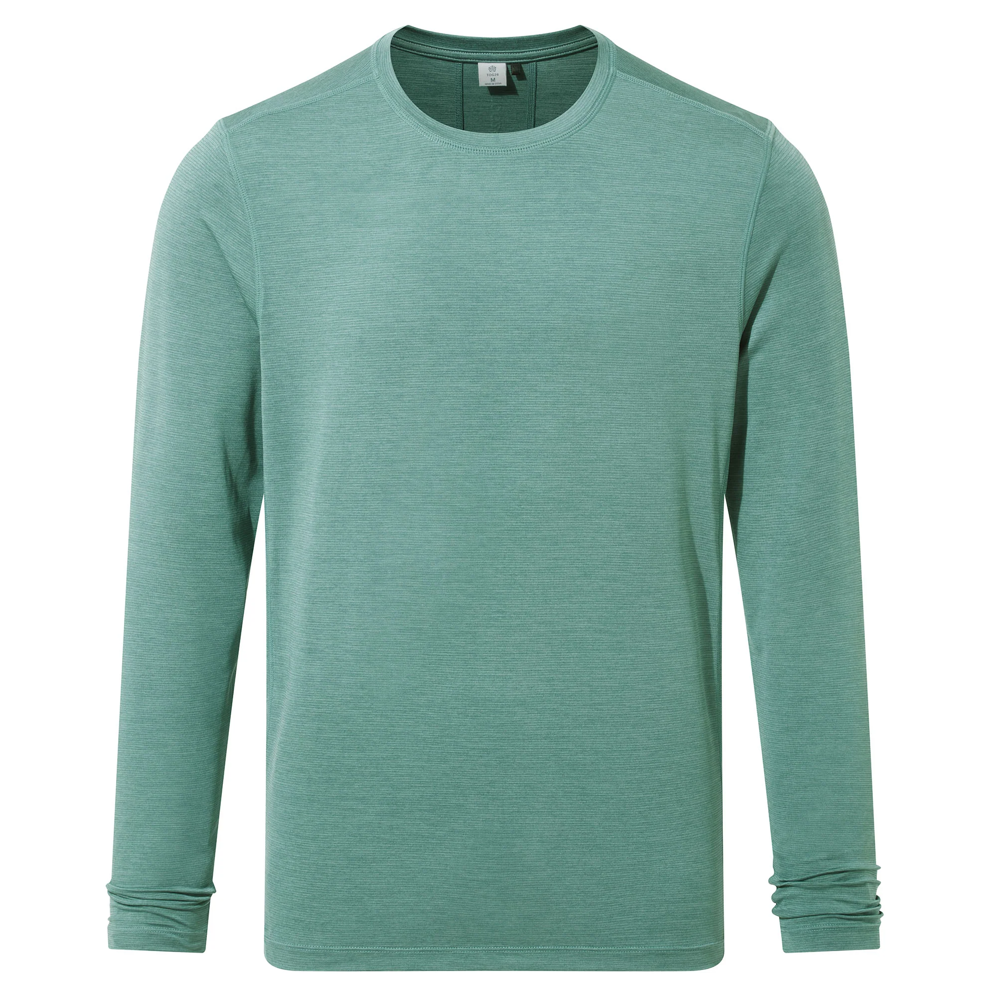 Mittel Mens Long Sleeve Performance Top - Seafoam Green Marl - Image 6