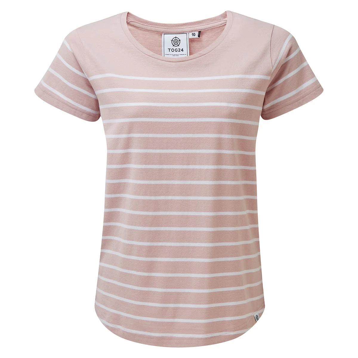 Morigan Womens T-Shirt - Chalk Pink Stripe