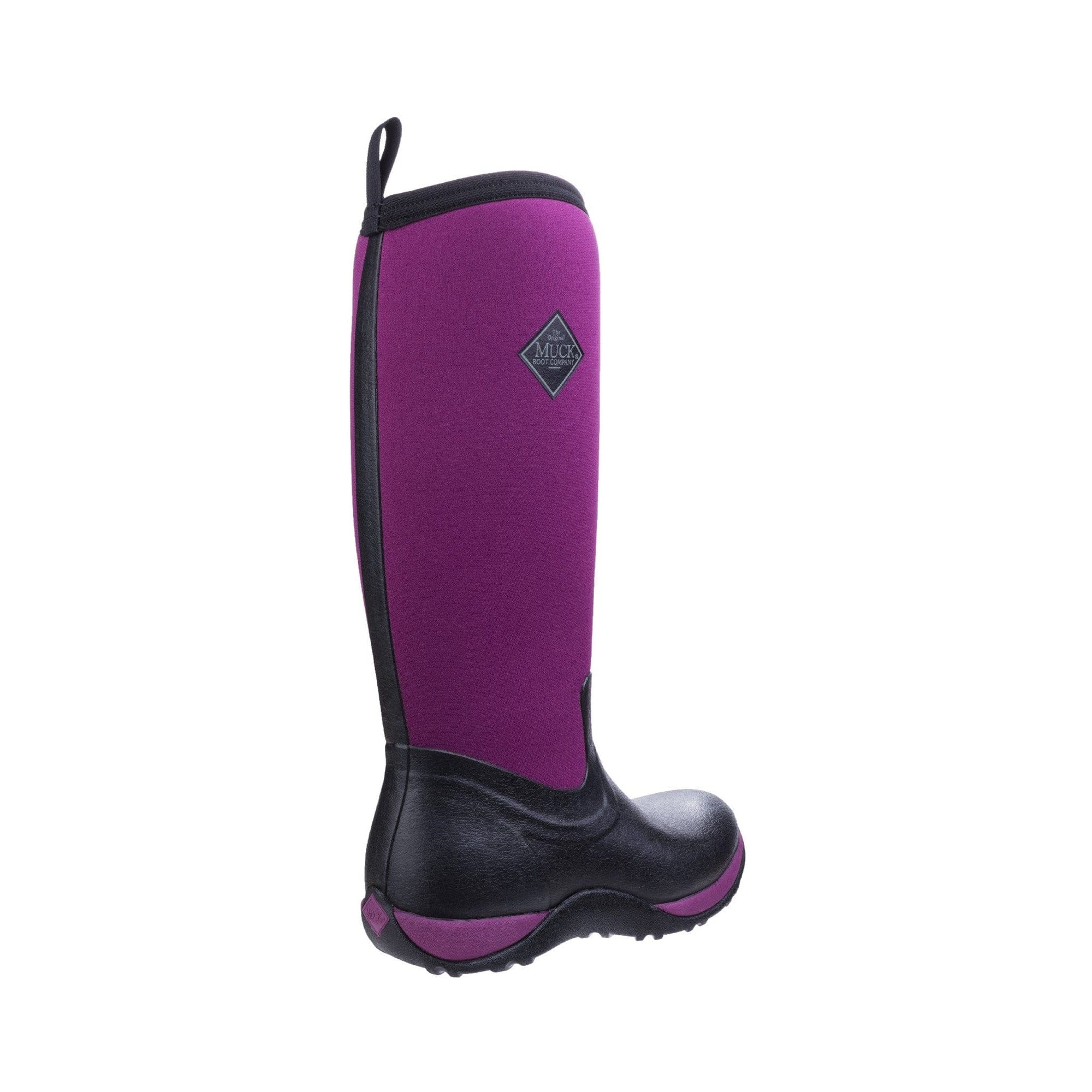 Muck Boots Arctic Adventure Womens Pull On Wellington Boot - Black/Maroon - Image 2