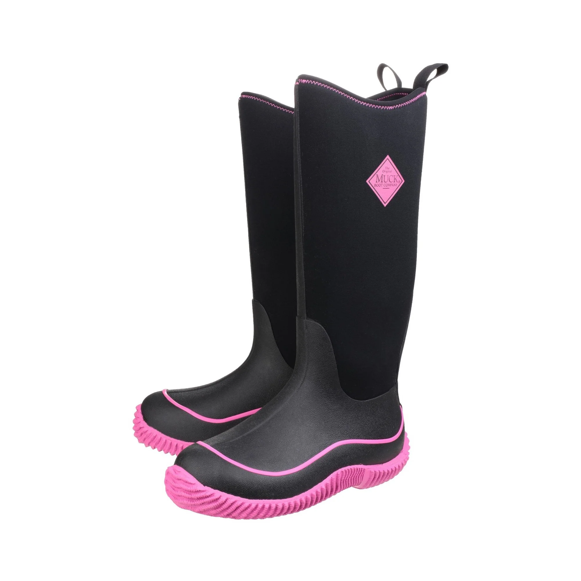 Muck Boots Hale Pull On Womens Wellington - Black/Pink - Image 6