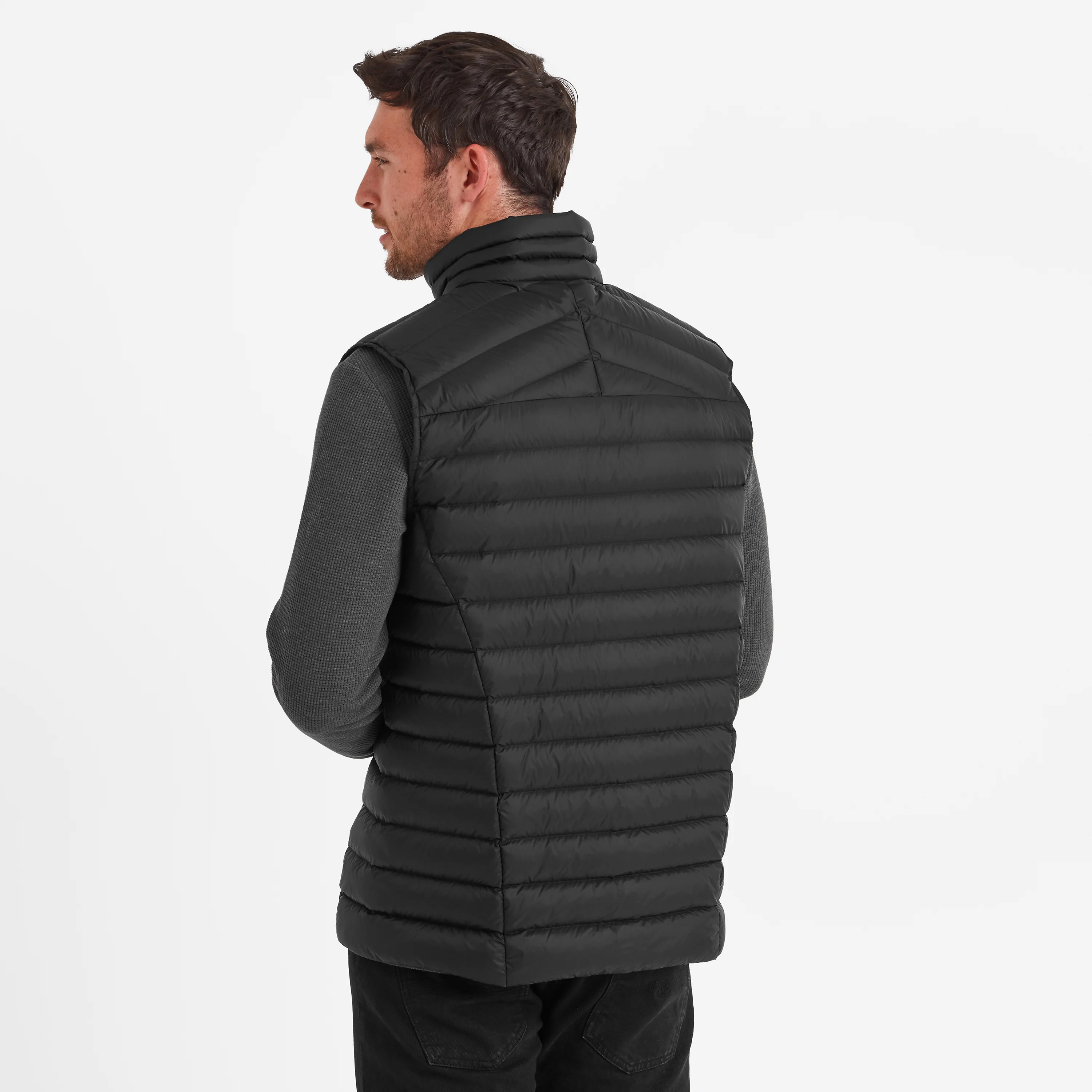 North Mens RDS Certified Down Gilet - Black - Image 3