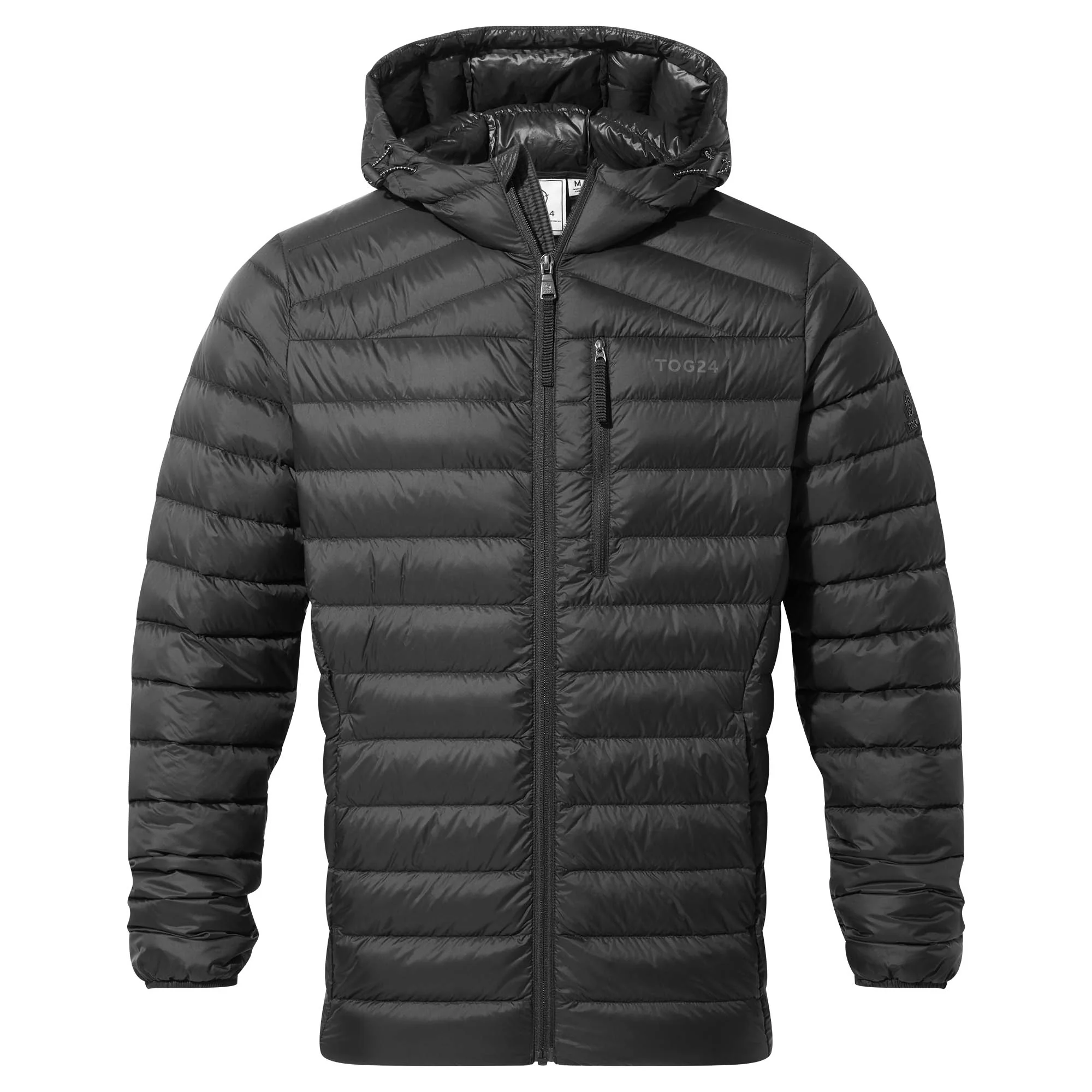 North Mens RDS Certified Down Hooded Jacket - Black - Image 8