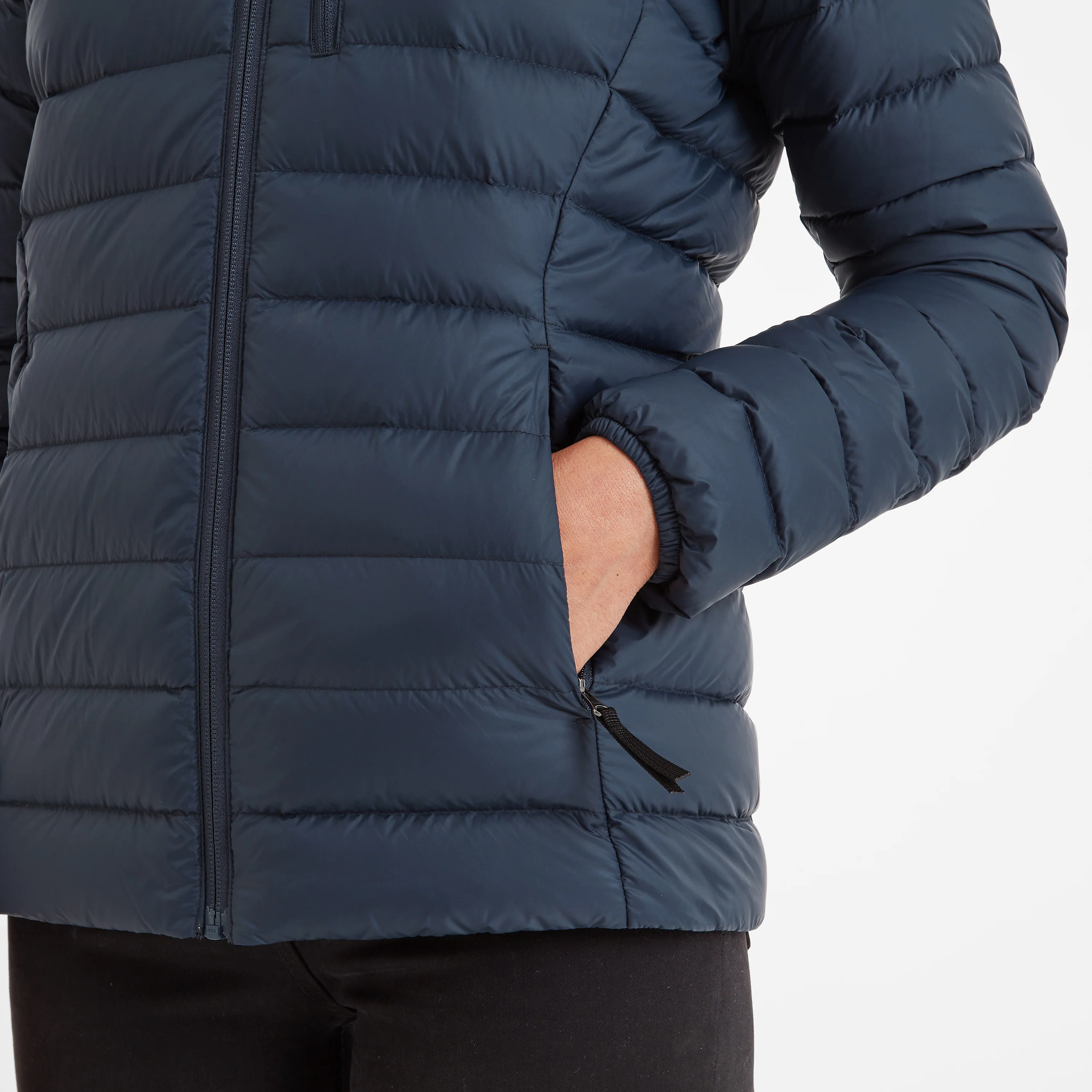 North Womens RDS Certified Down Hooded Jacket - Dark Indigo - Image 6