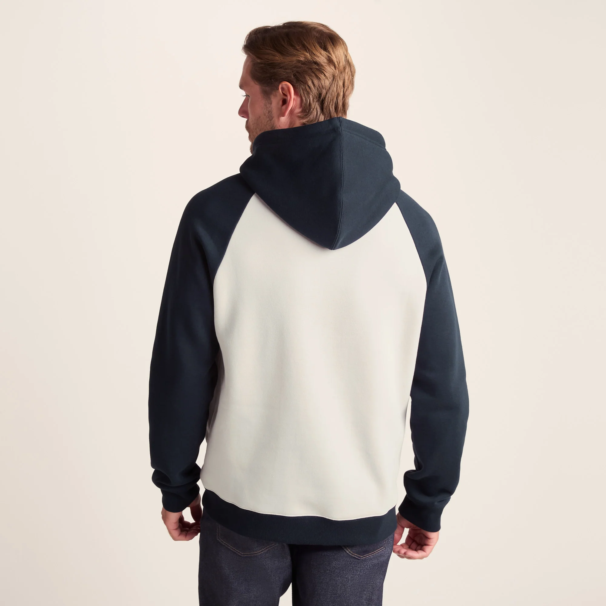 Noston Mens Supersoft Raglan Hoody - Dark Indigo - Image 3