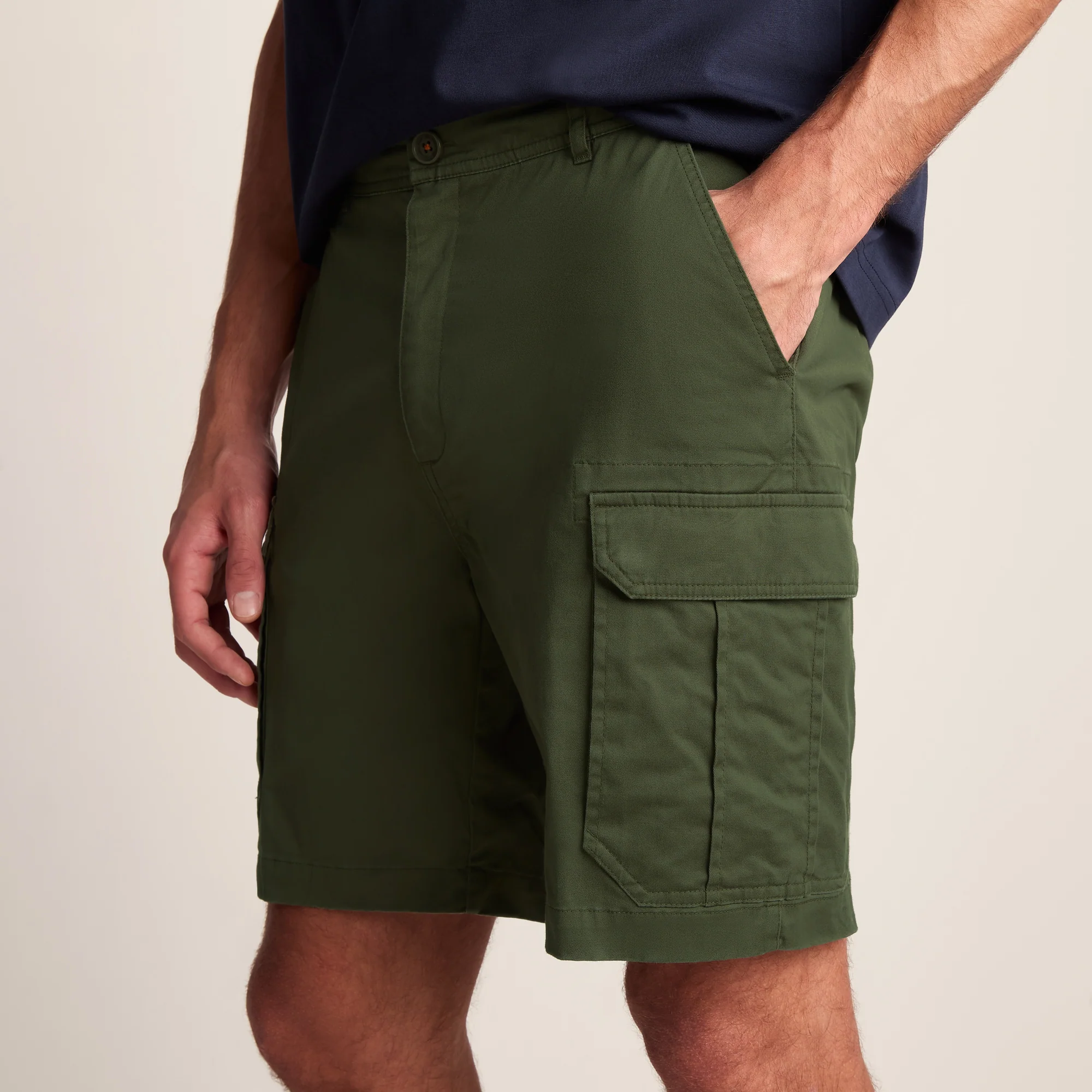 Pace Mens Supersoft Cargo Shorts - Forage Green - Image 5
