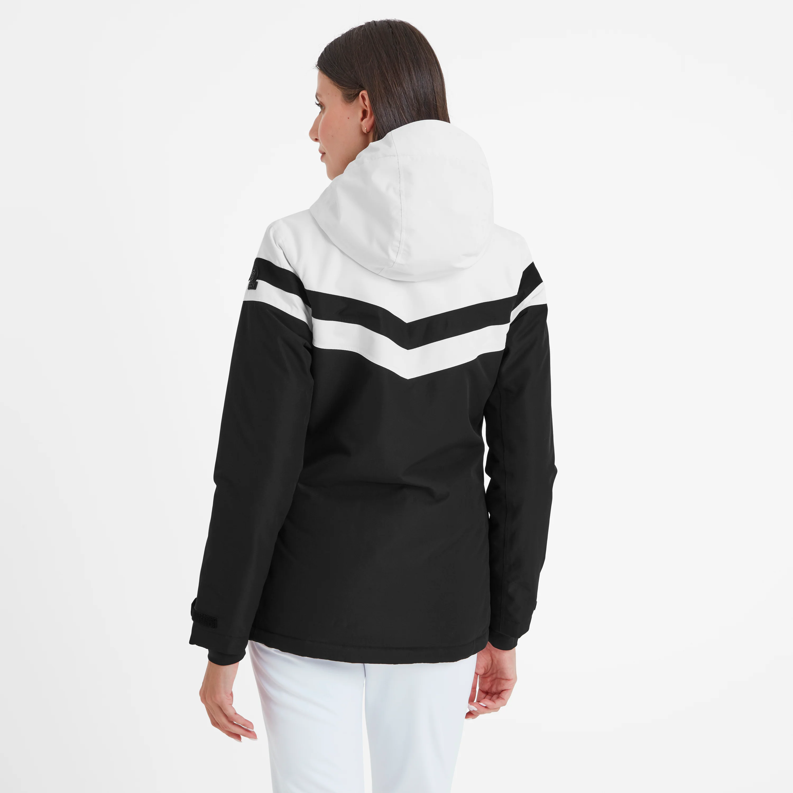 Panorama Womens Ski Jacket - Black/Optic White - Image 5