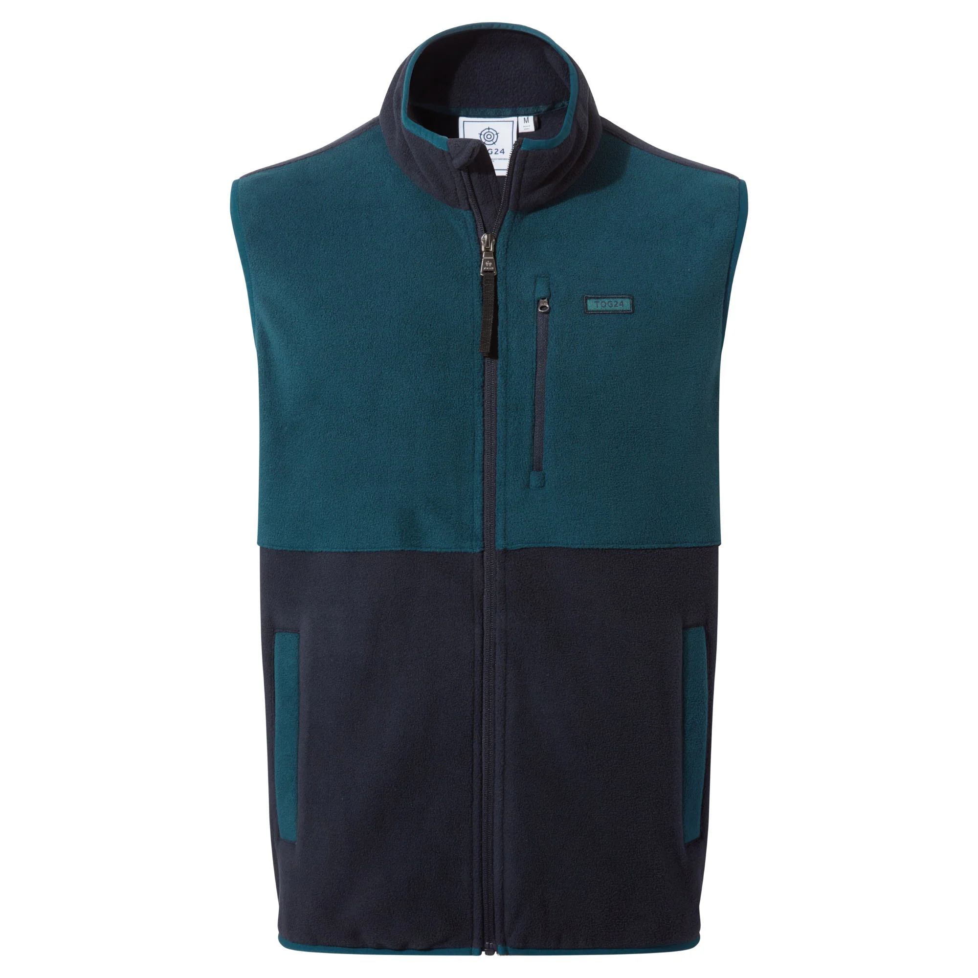 Pensford Mens Microfleece Gilet - Dark Indigo/Petrol Green - Image 6