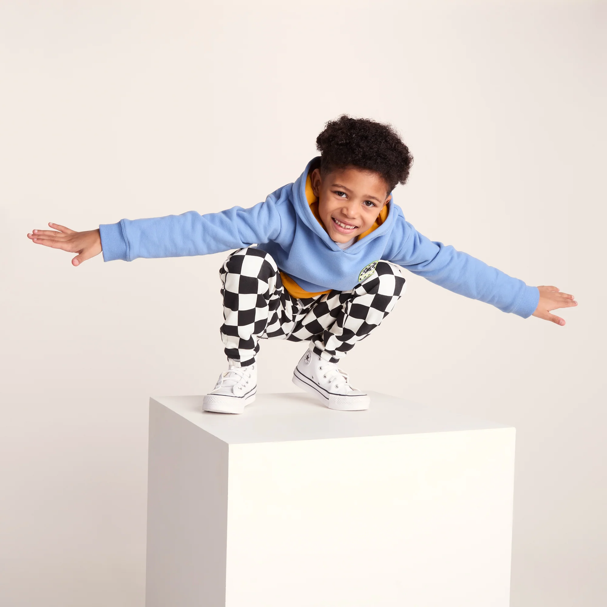 Polypay Kids Shaun the Sheep Sweat Pant - Black Woolly Checkerboard - Image 4
