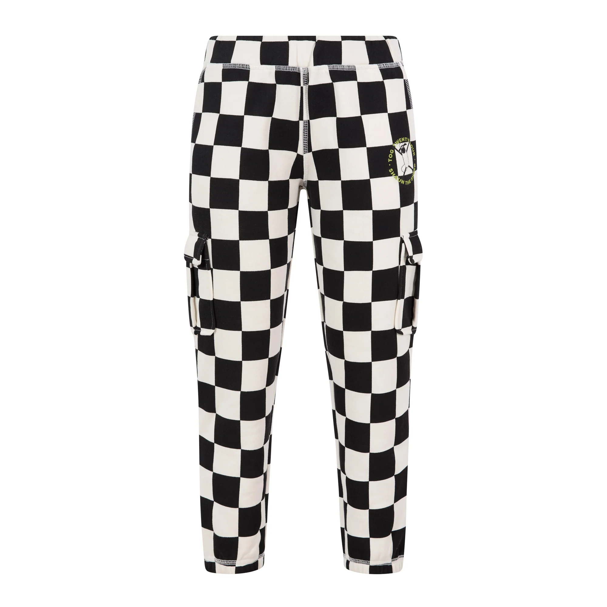 Polypay Kids Shaun the Sheep Sweat Pant - Black Woolly Checkerboard - Image 7