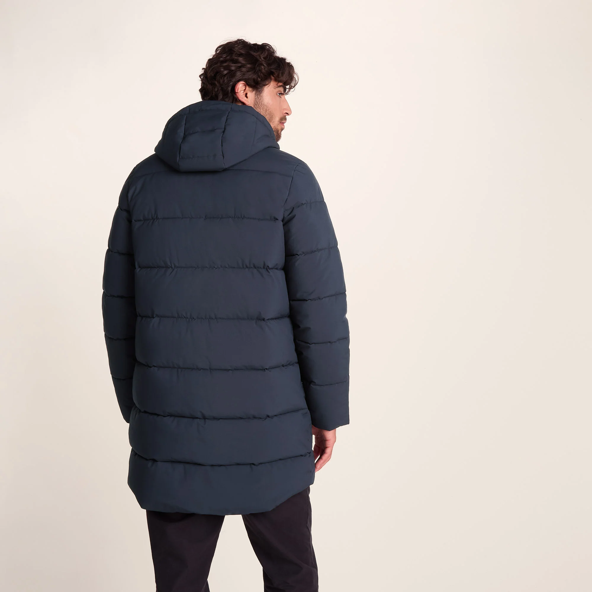 Preece Mens Long Shower Resistant Insulated Jacket - Dark Indigo - Image 8