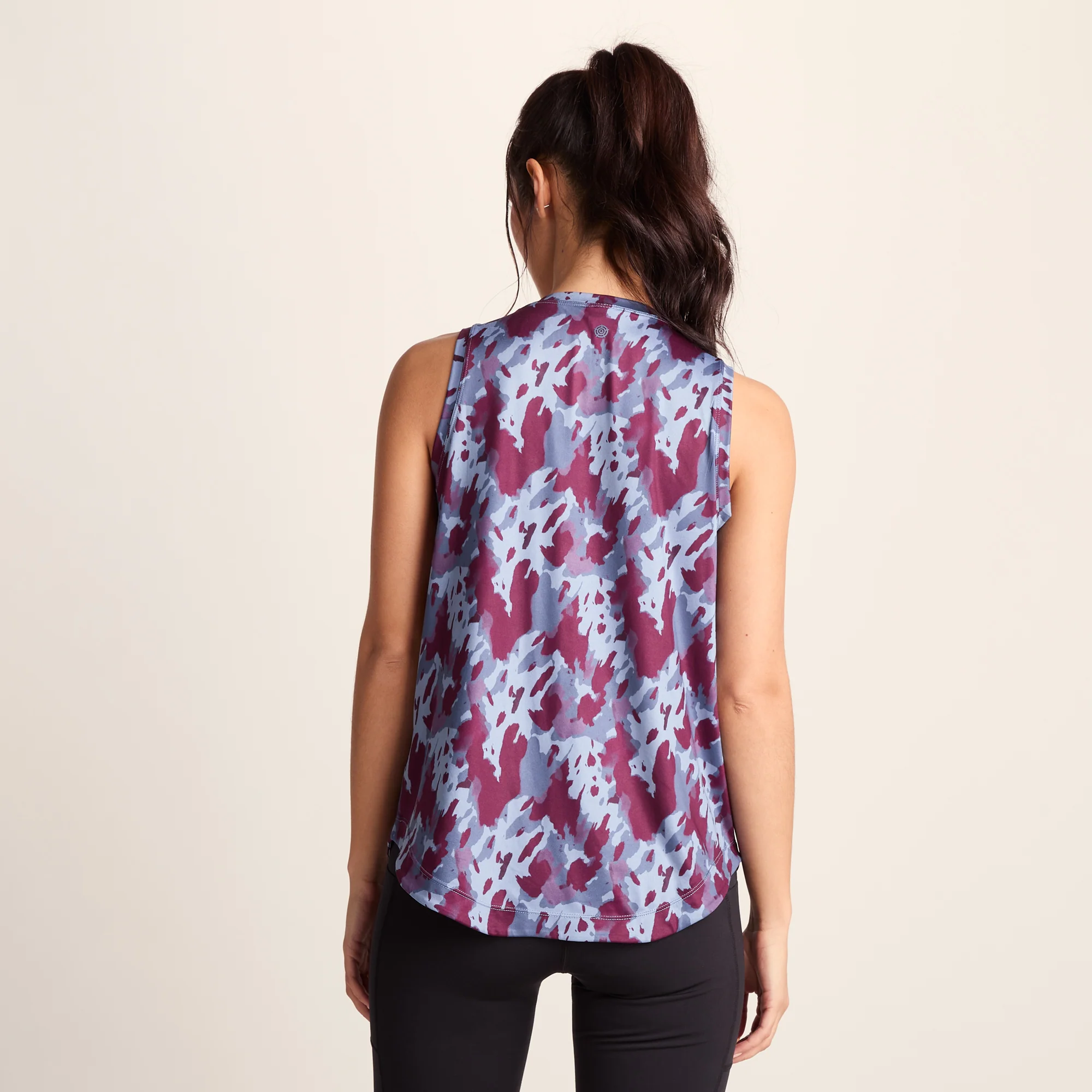 Quinn Womens Performance Vest - Smokey Blue Print - Image 3
