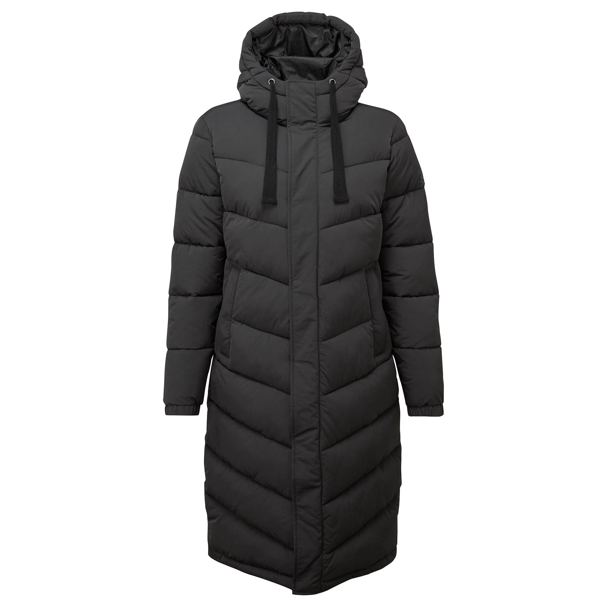 Raleigh Womens Long Insulated Jacket - Washed Black - Image 9