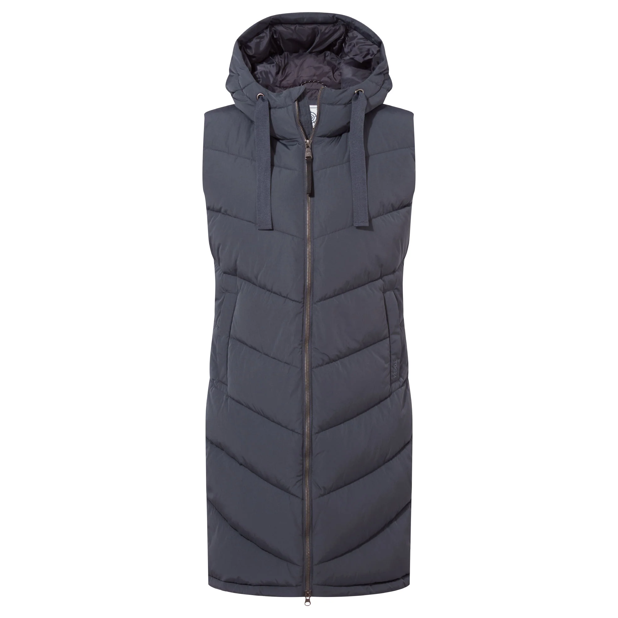 Ranskill Womens Long Insulated Gilet - Washed Blue - Image 7