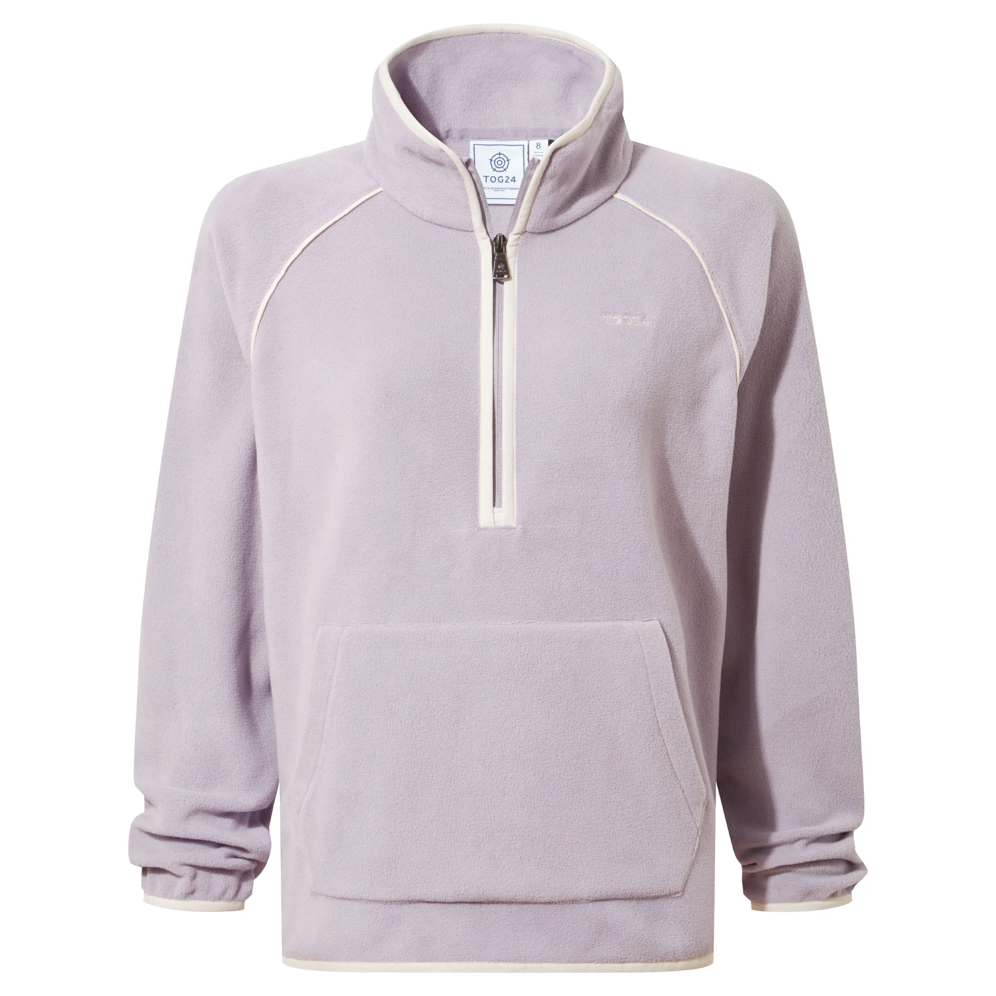 Rawson Womens Relaxed Fit Microfleece Zip Neck - Lavender Grey - Image 7