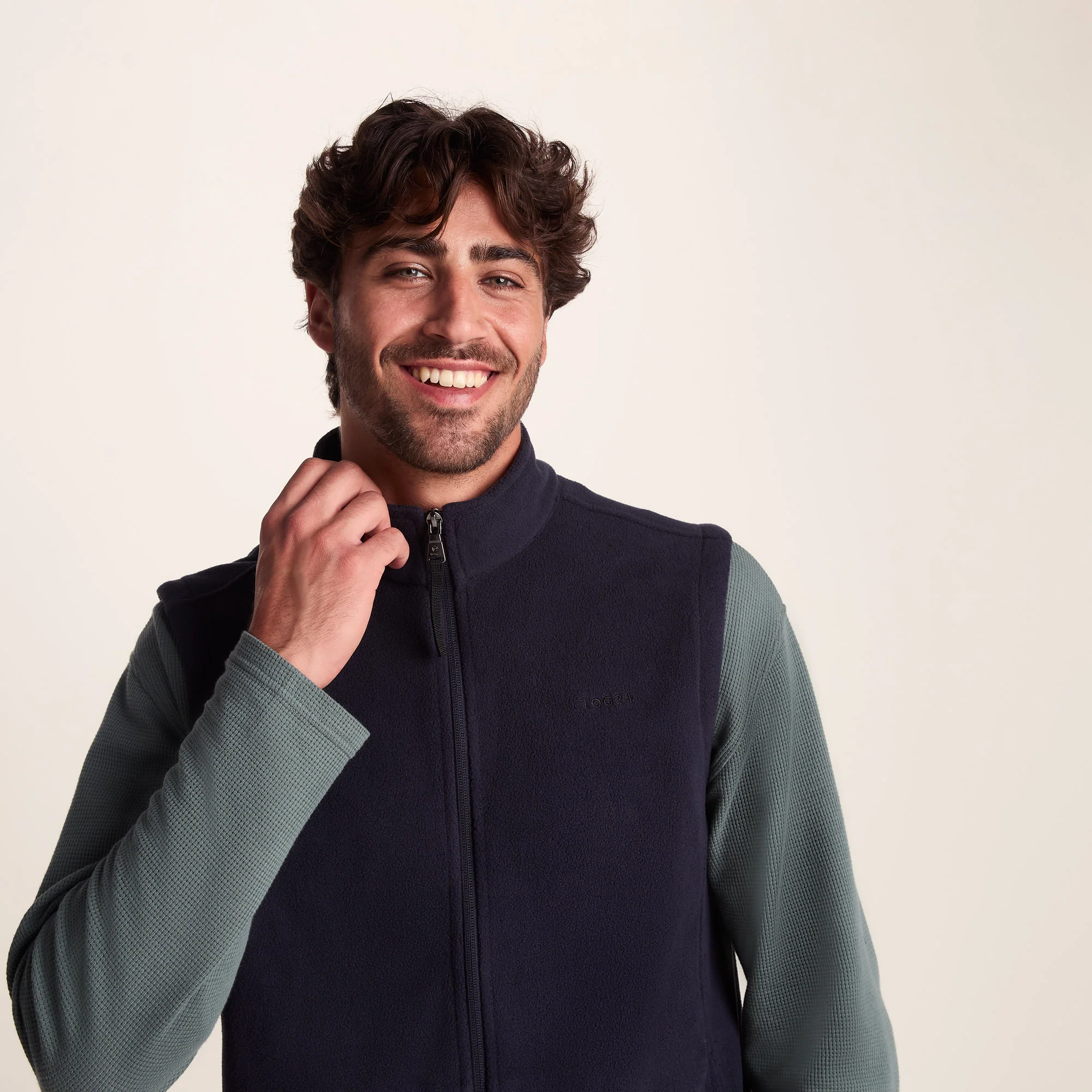 Revive Mens Fleece Gilet - Dark Indigo - Image 6