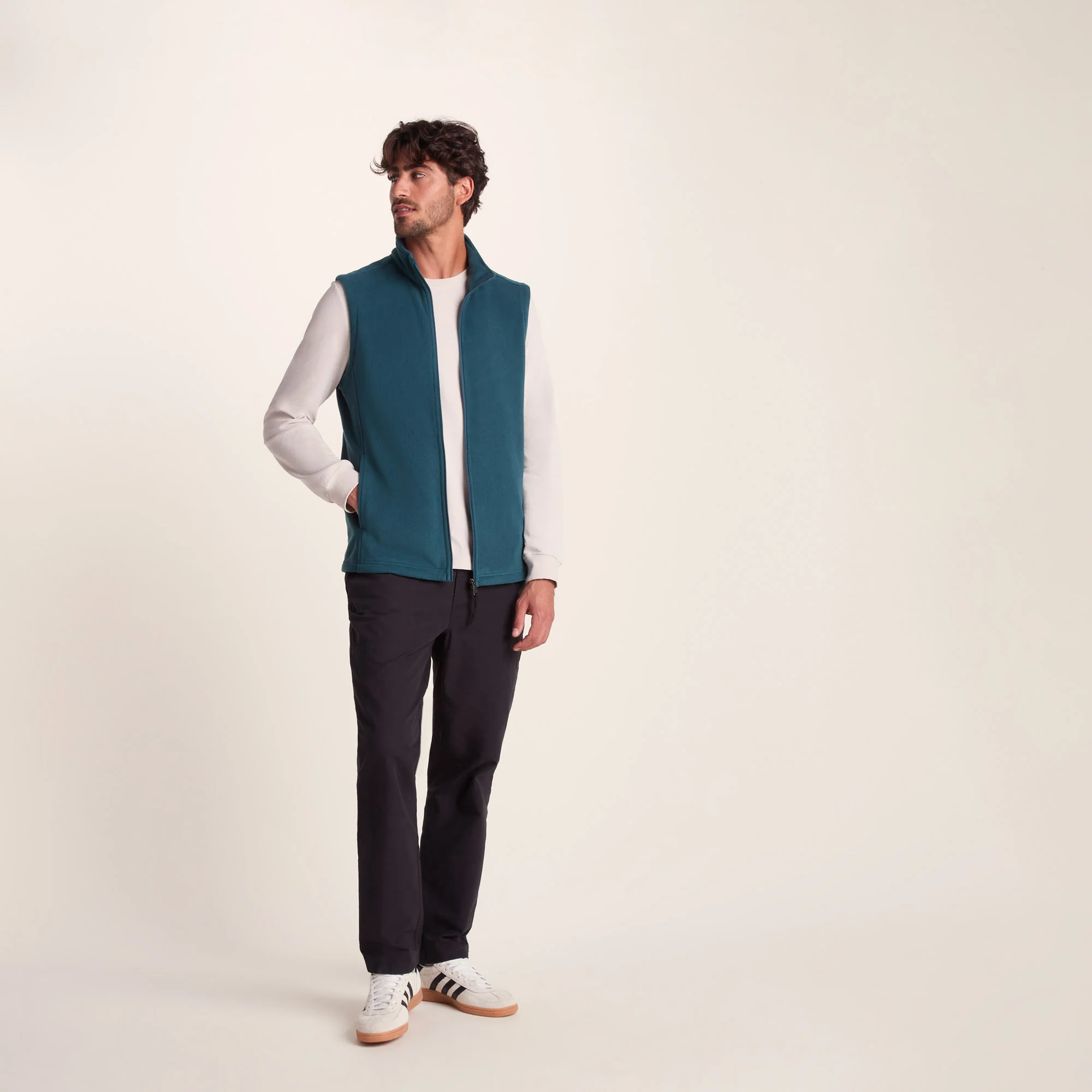 Revive Mens Fleece Gilet - Dark Turquoise