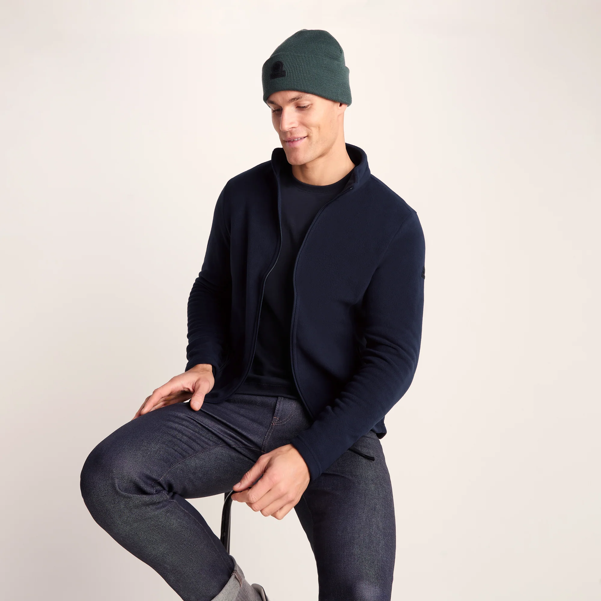Revive Mens Fleece Jacket - Dark Indigo - Image 4