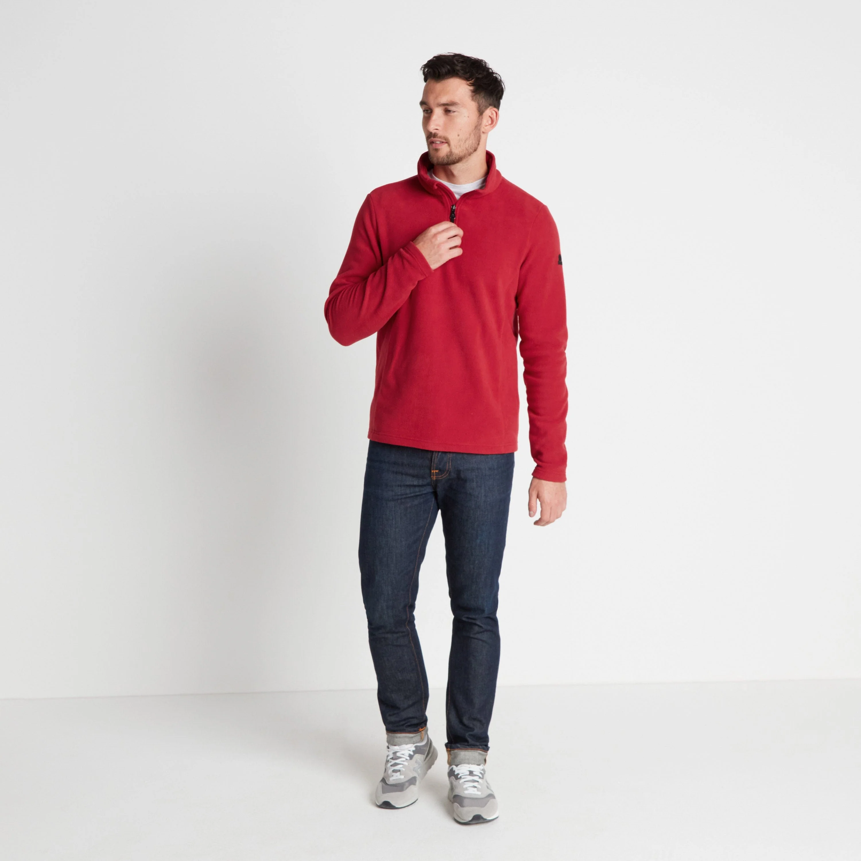 Revive Mens Quarter Zip Fleece - Chilli Red - Image 3