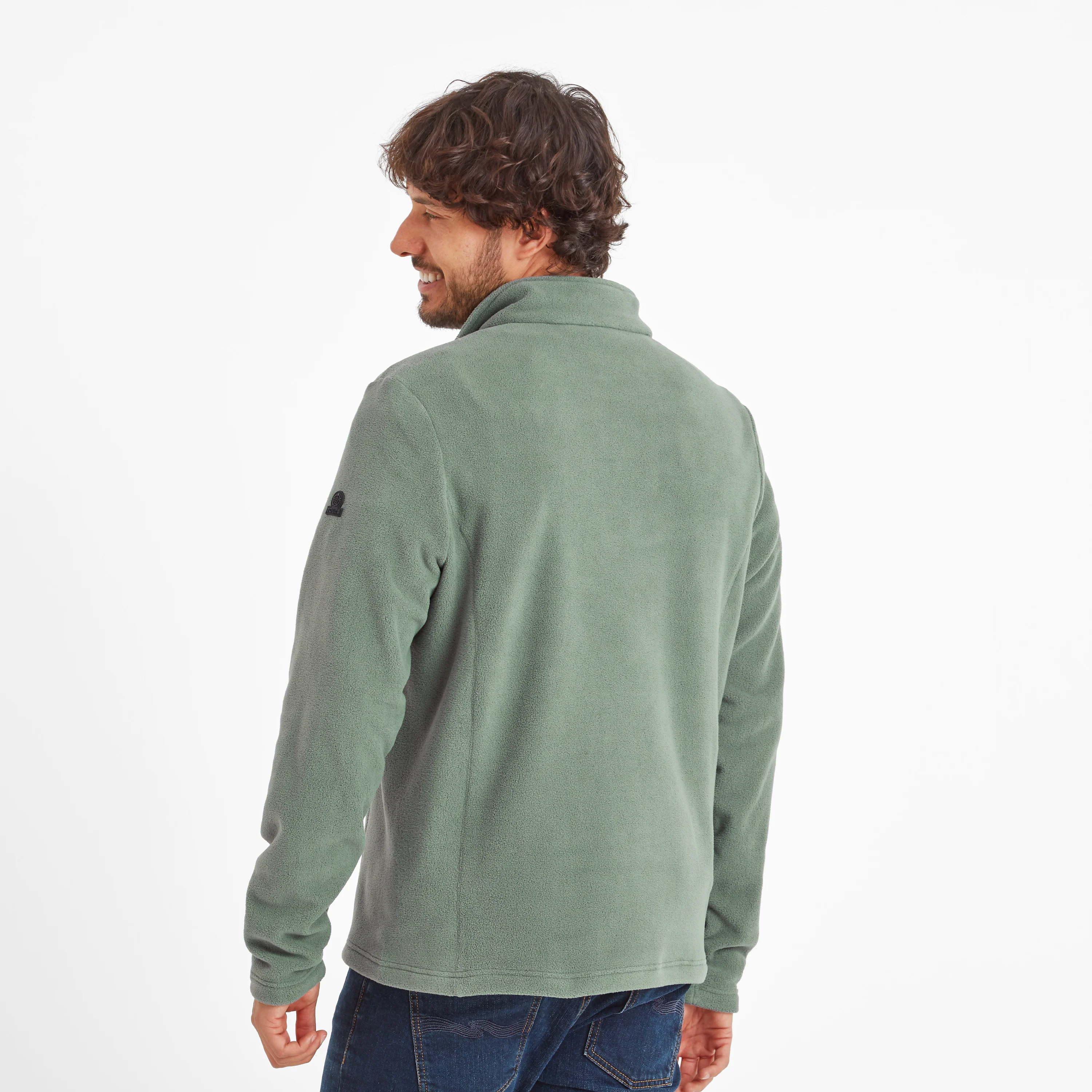 Revive Mens Quarter Zip Fleece - Light Forest - Image 3