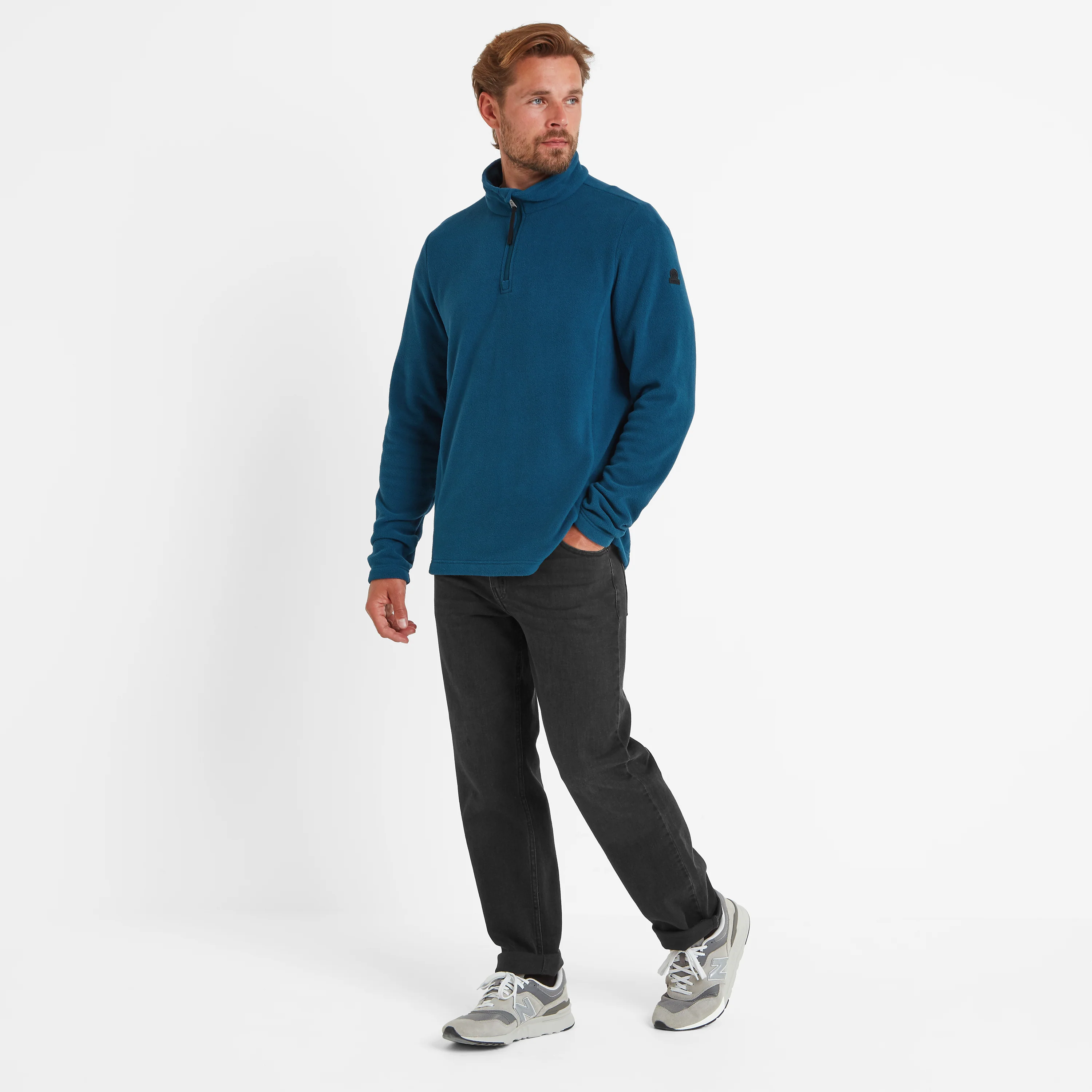 Revive Mens Quarter Zip Fleece - Marine Blue - Image 3