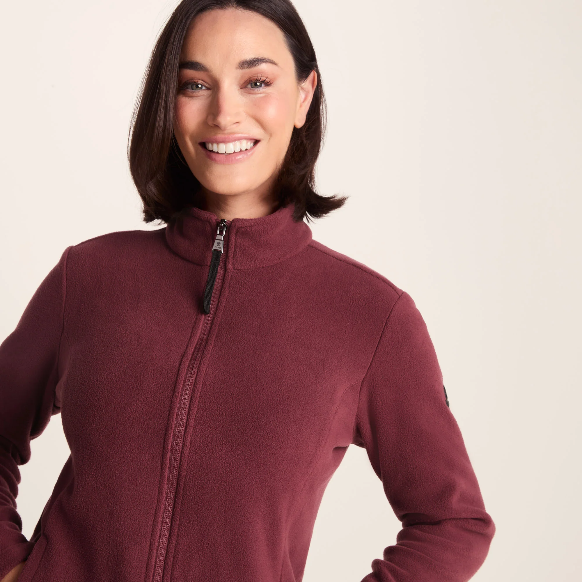 Revive Womens Fleece Jacket - Burgundy - Image 4