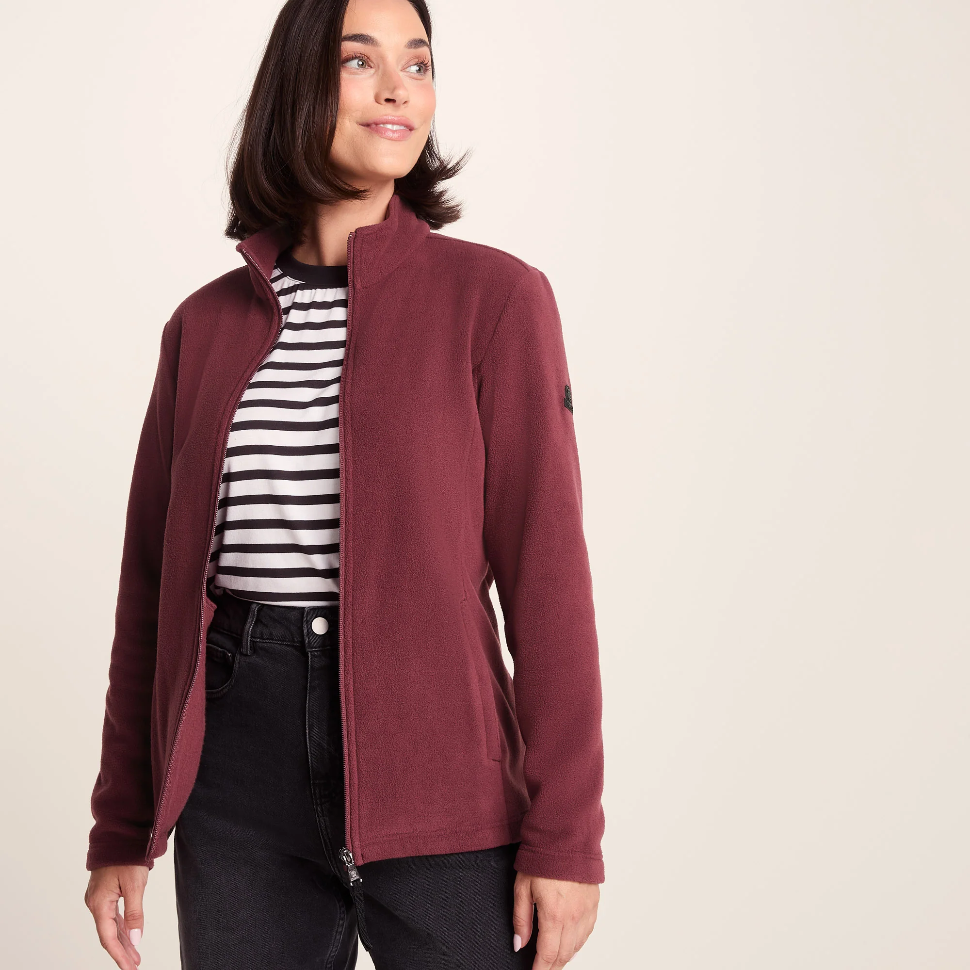 Revive Womens Fleece Jacket - Burgundy - Image 8