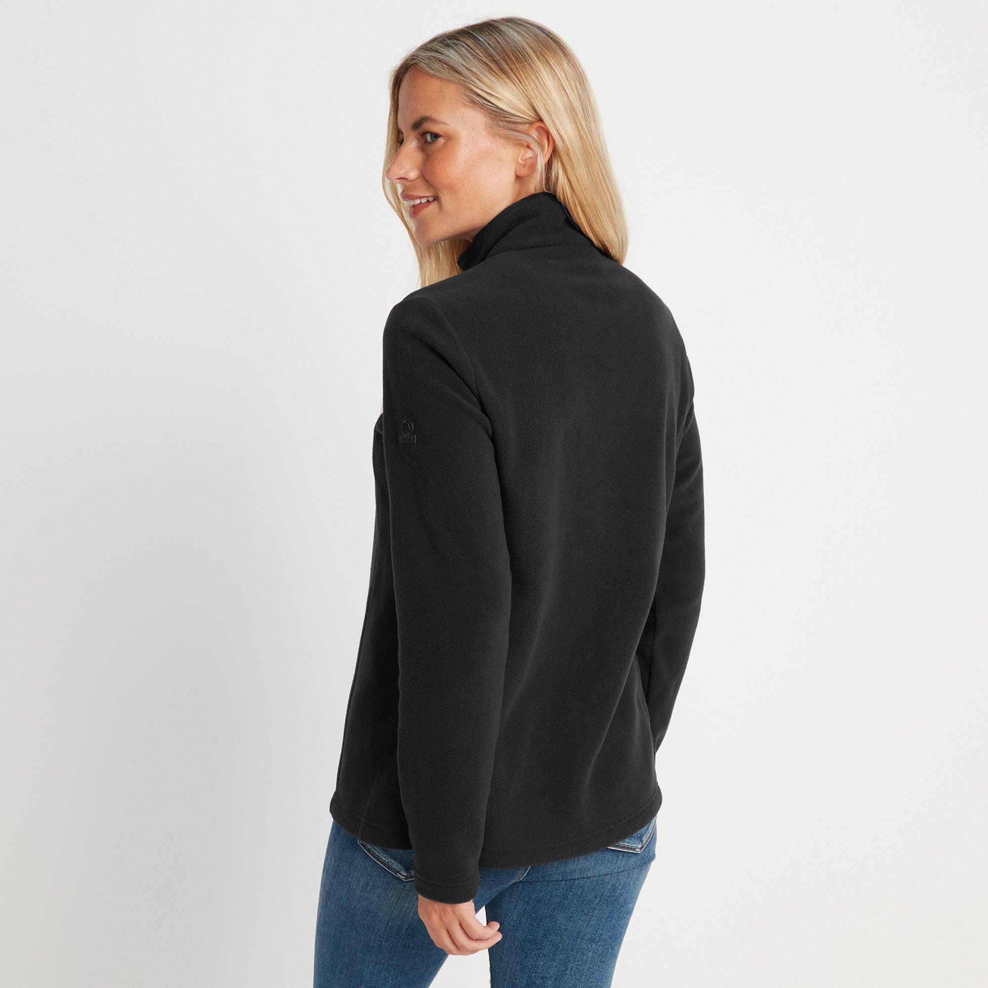 Revive Womens Quarter Zip Fleece - Black - Image 4
