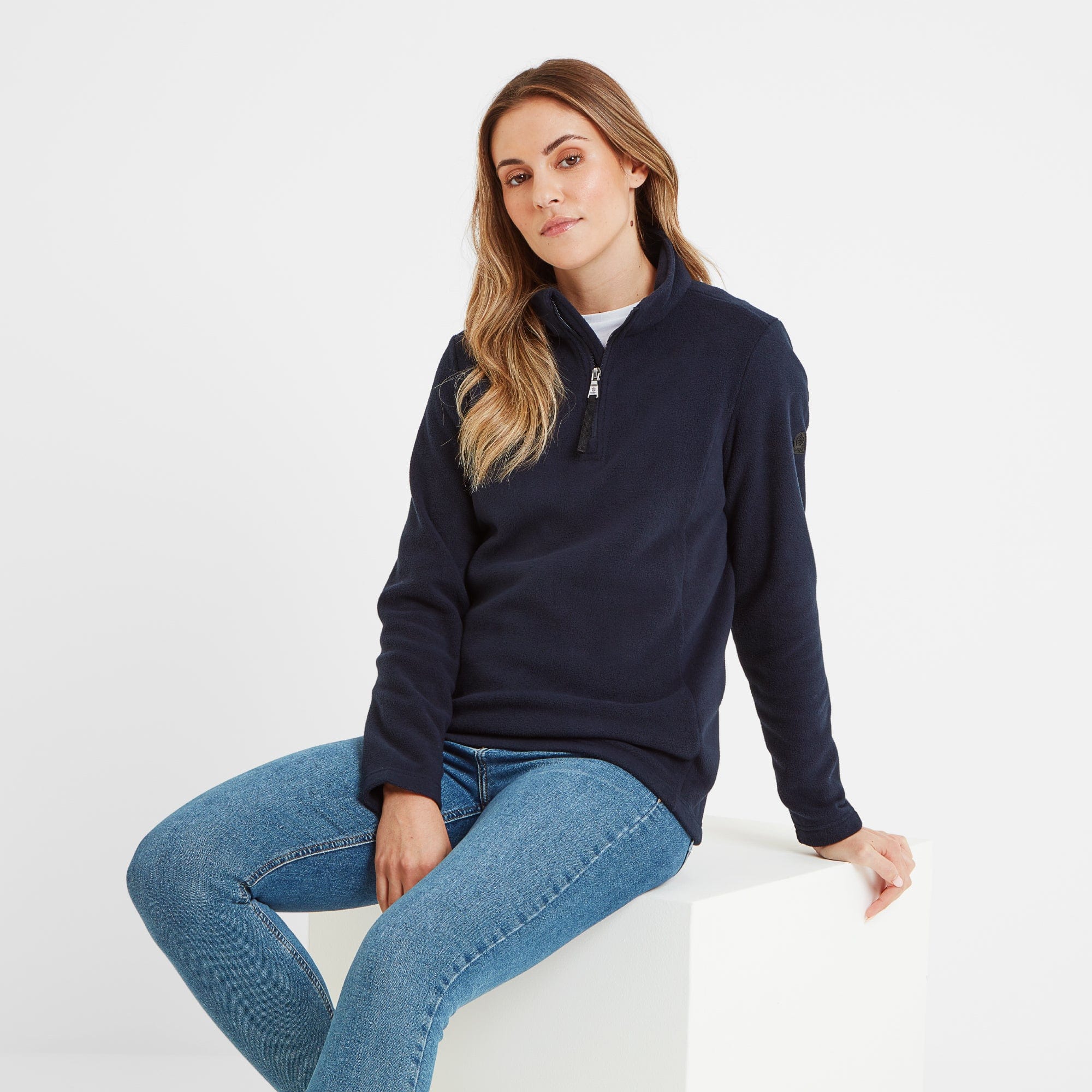 Revive Womens Quarter Zip Fleece - Dark Indigo - Image 3