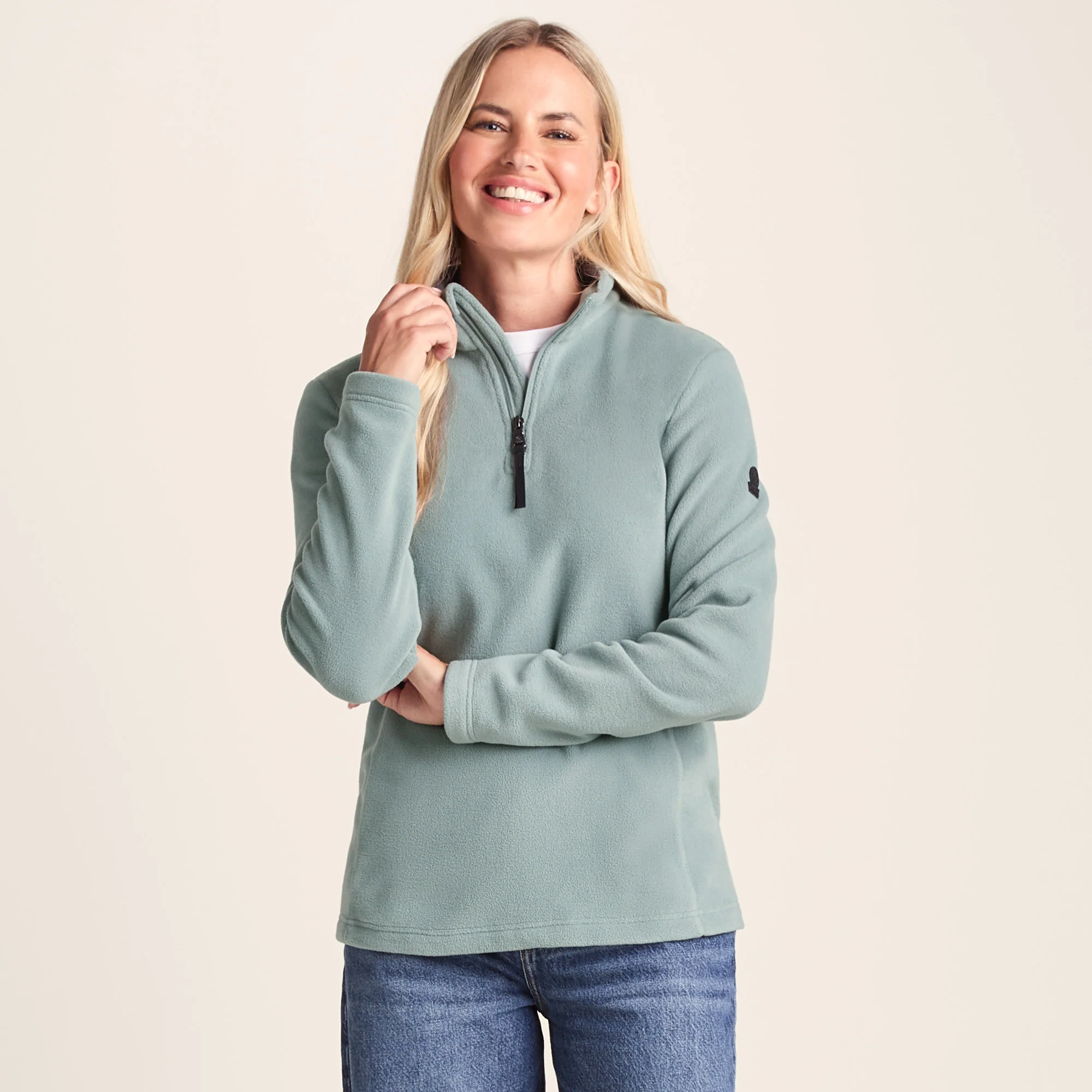 Revive Womens Quarter Zip Fleece - Smokey Teal - Image 3