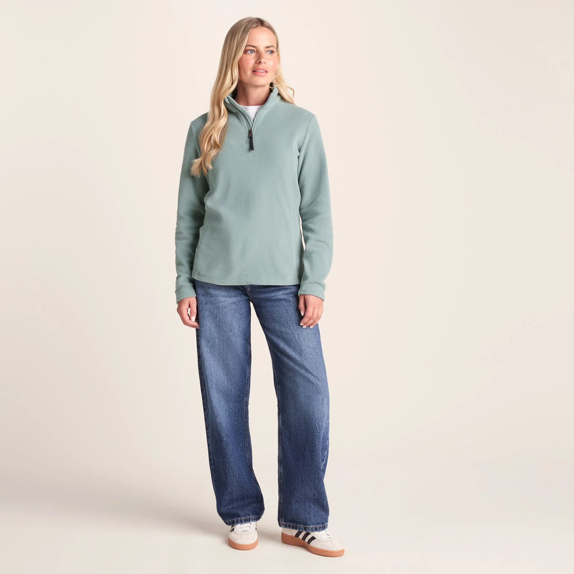 Revive Womens Quarter Zip Fleece - Smokey Teal - Image 4