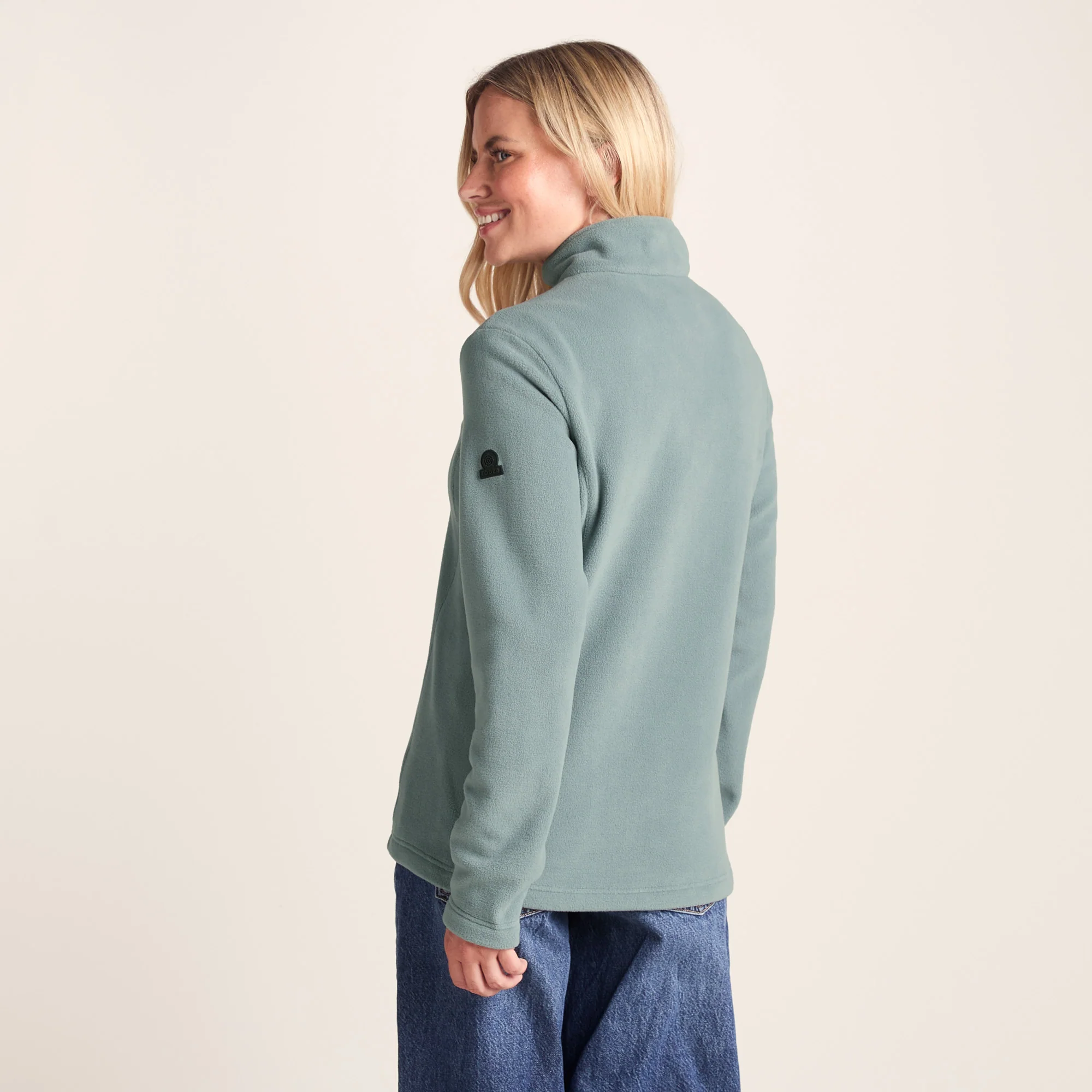 Revive Womens Quarter Zip Fleece - Smokey Teal - Image 5