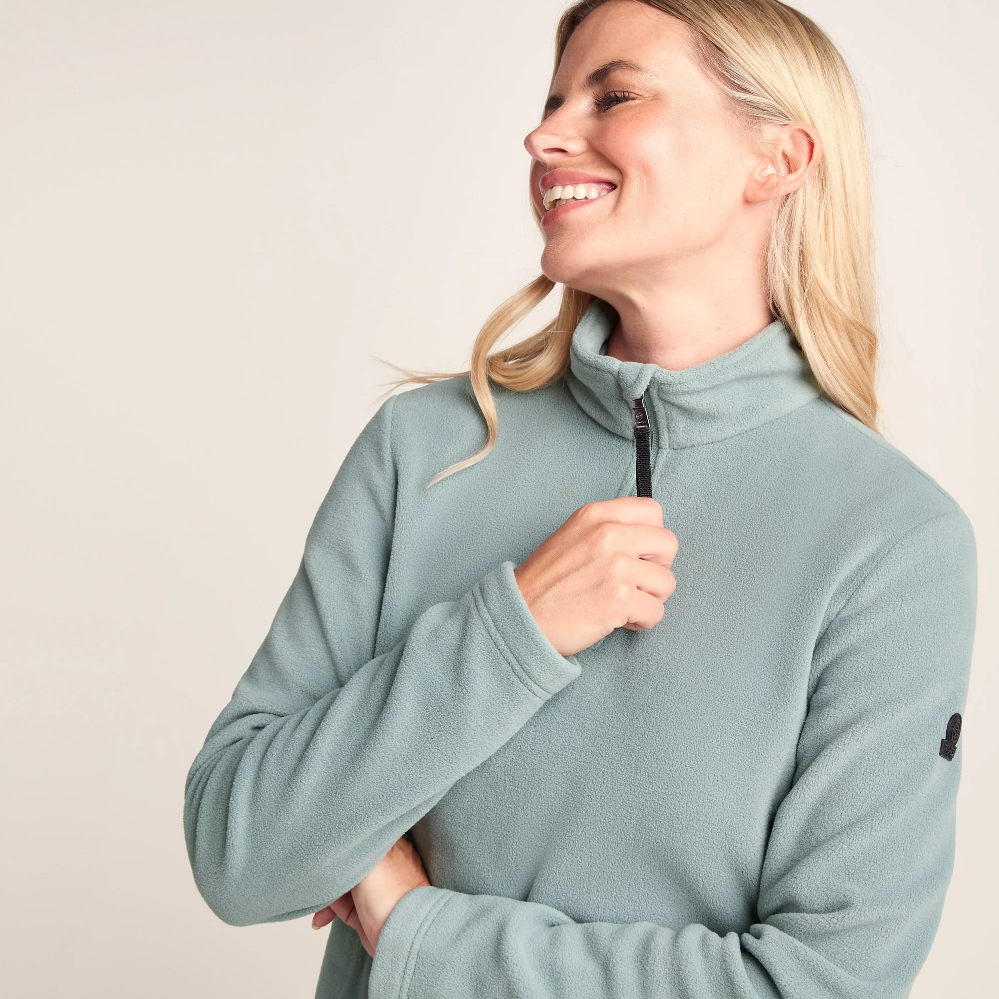 Revive Womens Quarter Zip Fleece - Smokey Teal - Image 7